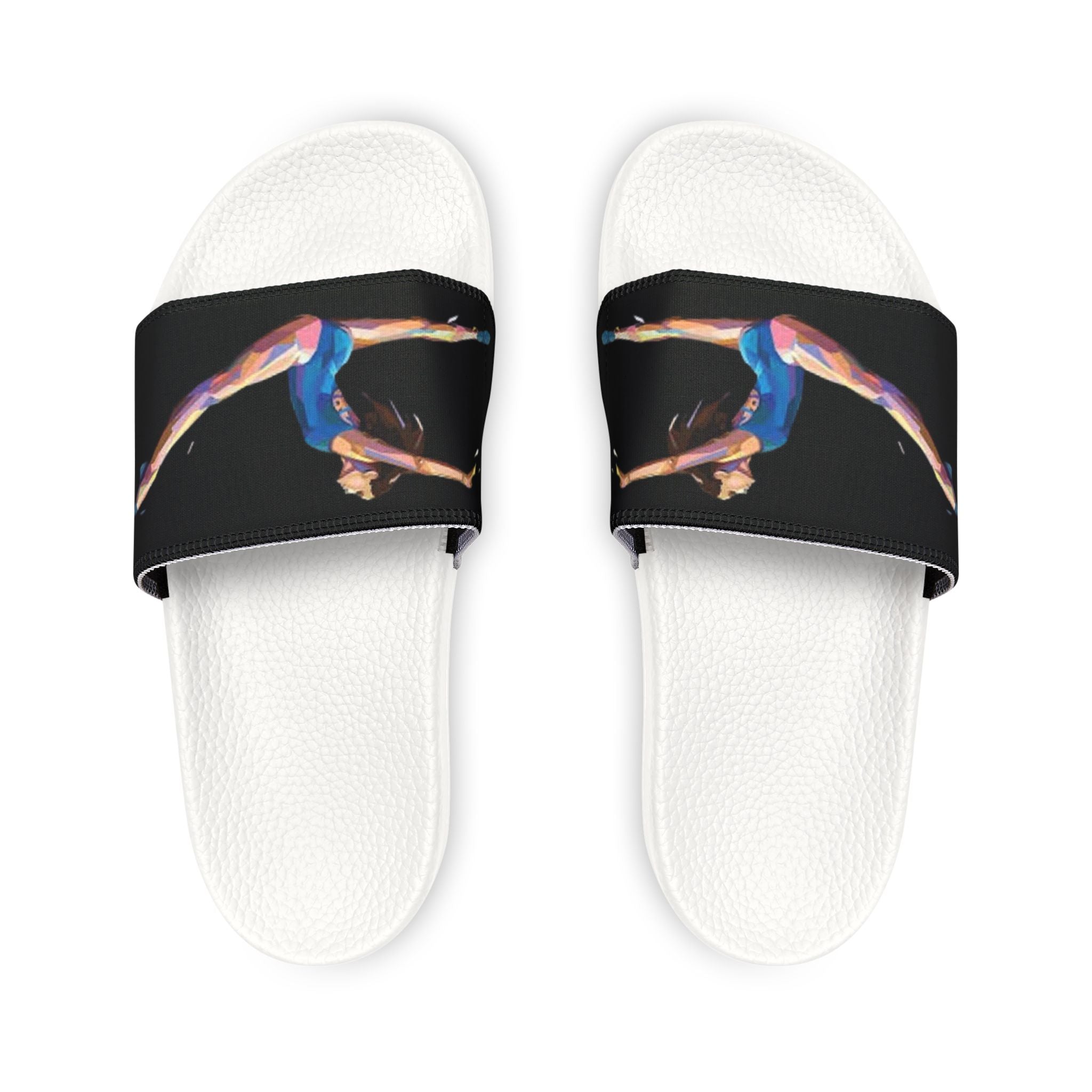 Gymnastics Youth Slide Sandals — Colorful Split Design