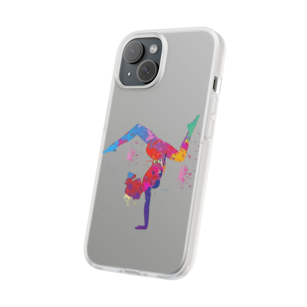 Gymnast Silhouette Phone Case – Colorful Acrobat Watercolor iPhone Cover