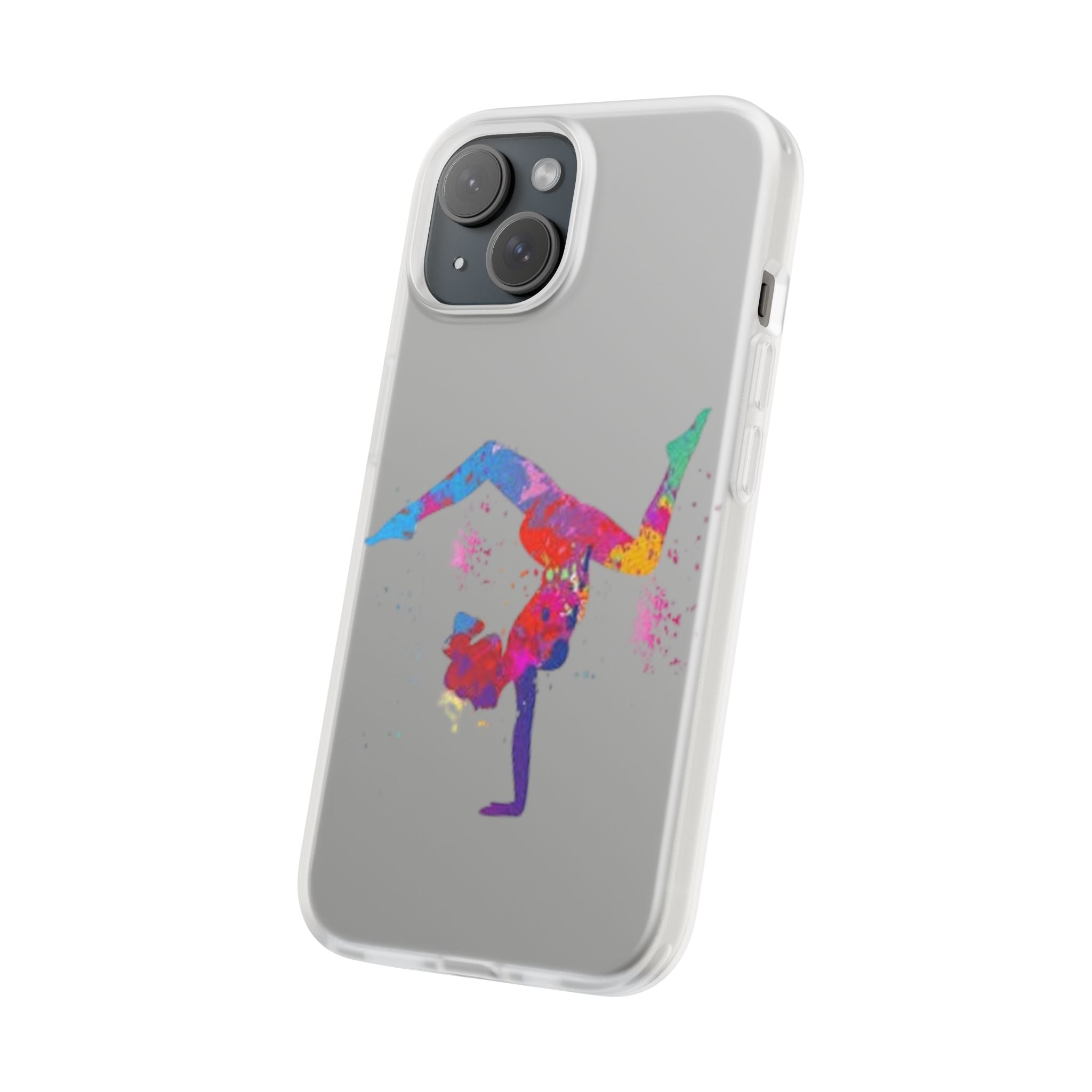 Gymnast Silhouette Phone Case – Colorful Acrobat Watercolor iPhone Cover