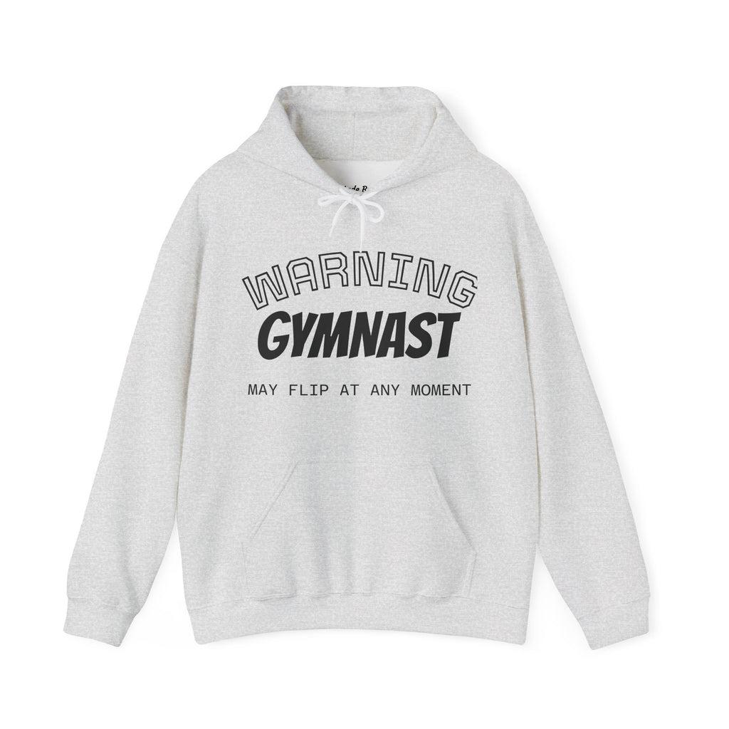Unisex Heavy Blend™ Hooded Sweatshirt - WARNING GYMNAST MAY FLIP (Adult)