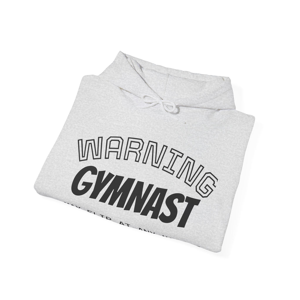 Unisex Heavy Blend™ Hooded Sweatshirt - WARNING GYMNAST MAY FLIP (Adult)