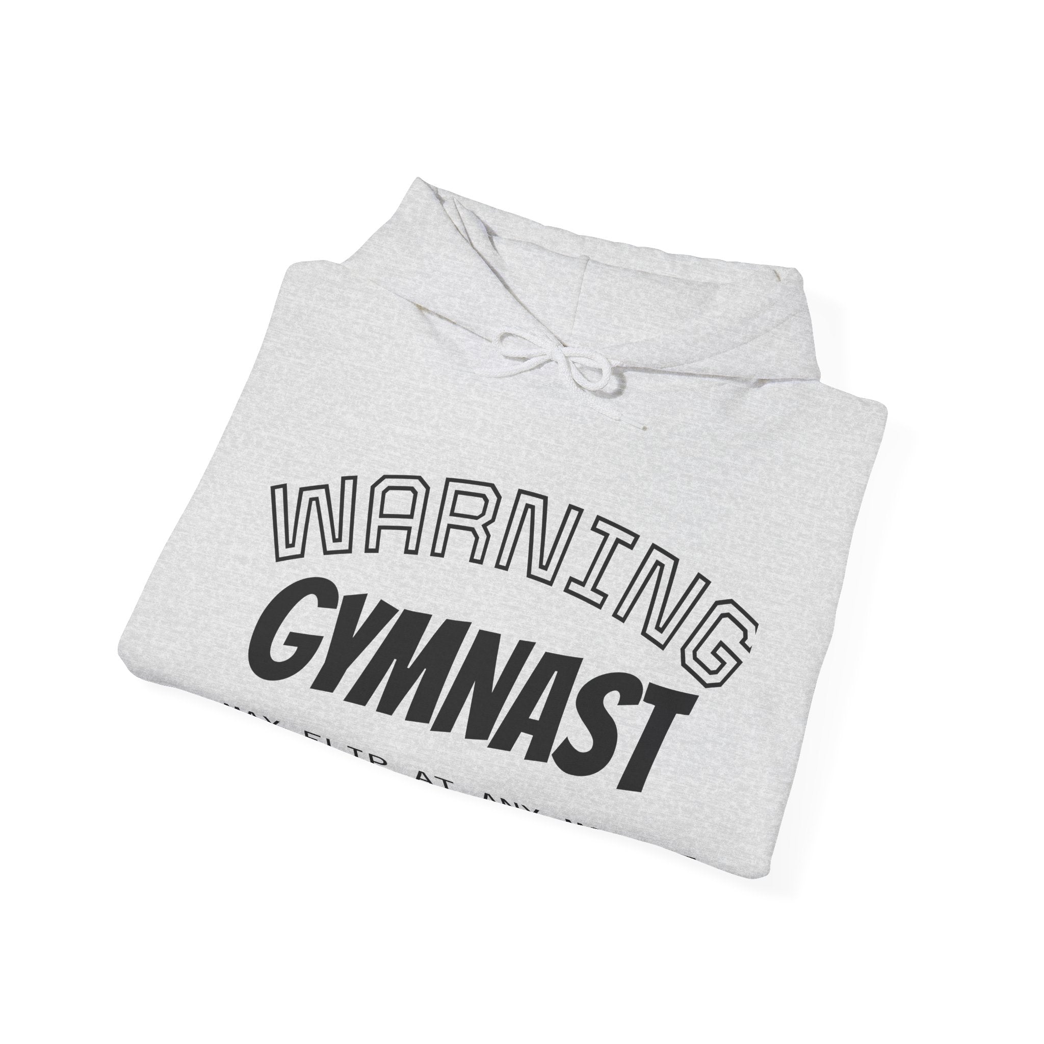 Unisex Heavy Blend™ Hooded Sweatshirt - WARNING GYMNAST MAY FLIP (Adult)