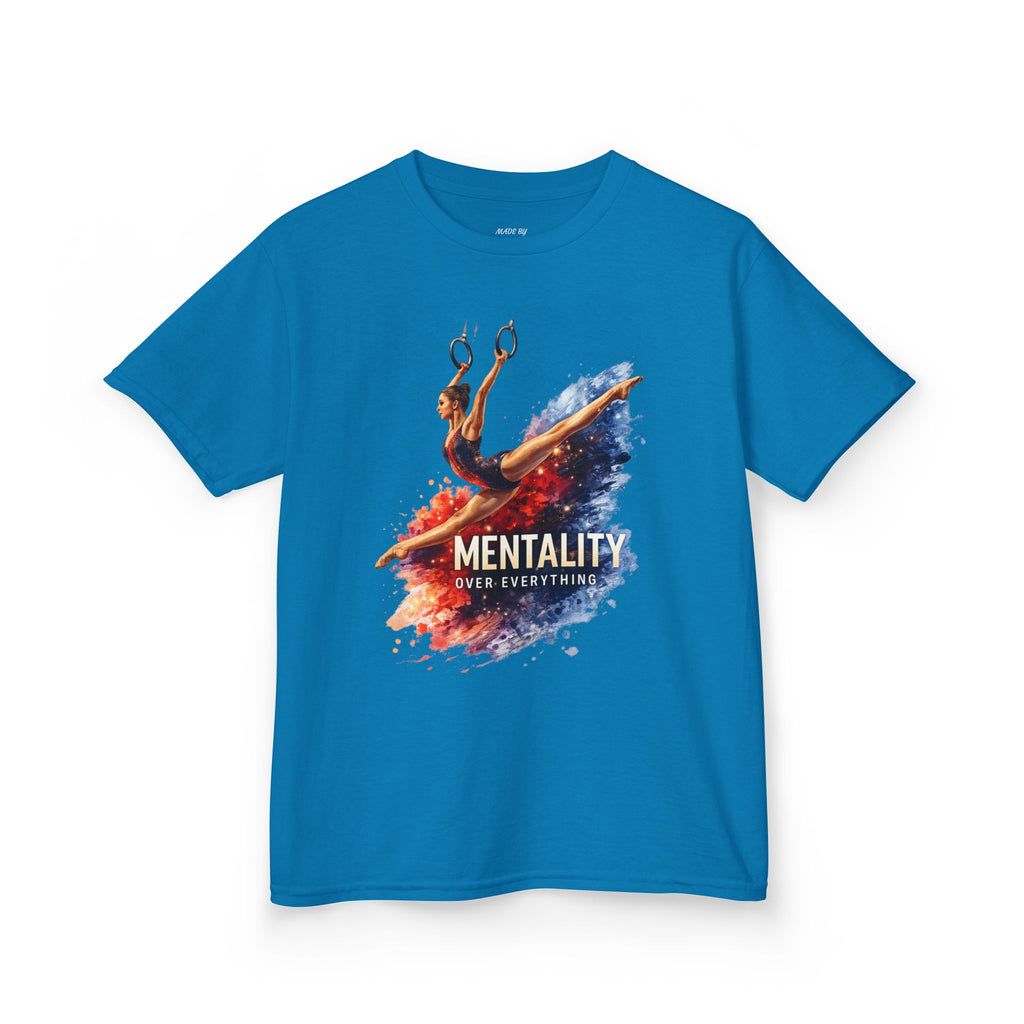 Kids Gymnastics T‑Shirt — 'Mentality: Gymnastics' Colorful Athlete Design