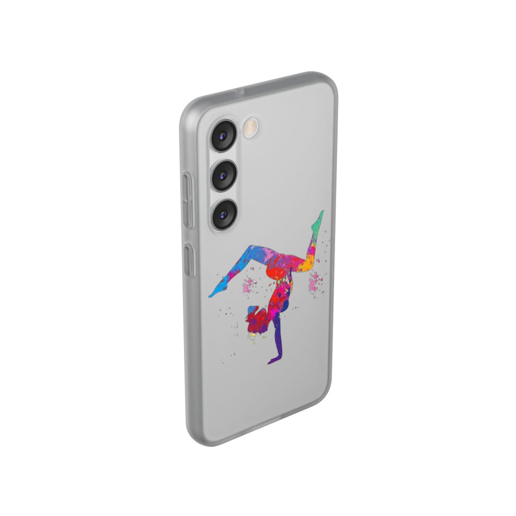 Gymnast Silhouette Phone Case – Colorful Acrobat Watercolor iPhone Cover
