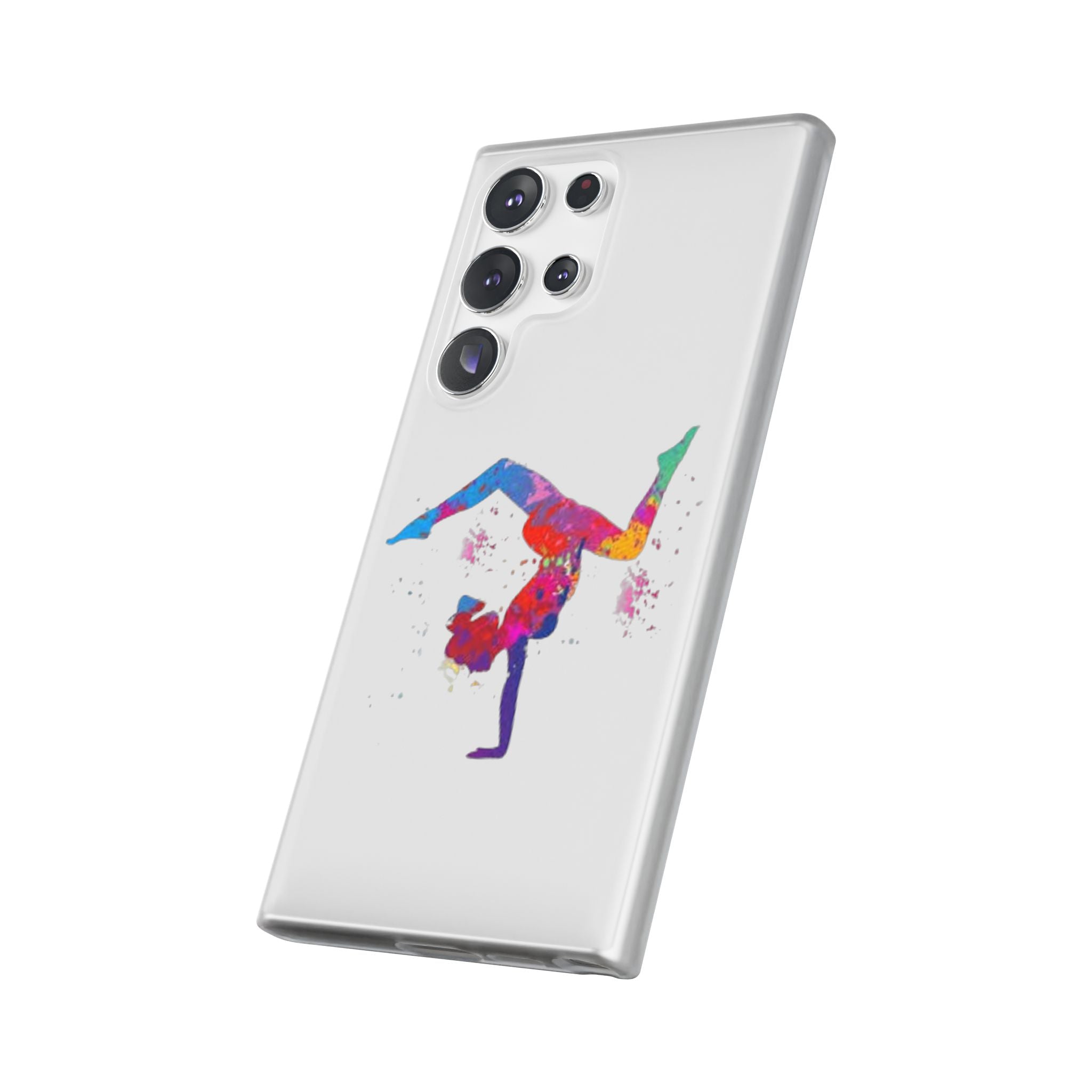 Gymnast Silhouette Phone Case – Colorful Acrobat Watercolor iPhone Cover