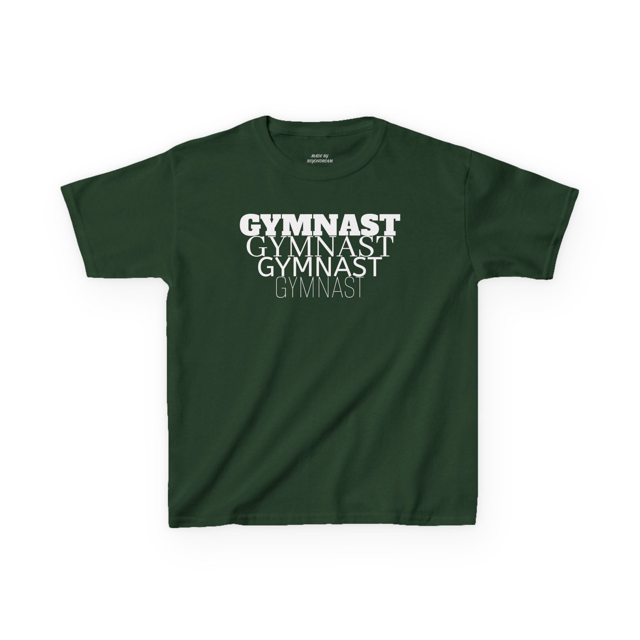Kids Gymnast Repeat Logo Tee - Youth Gymnastics Shirt