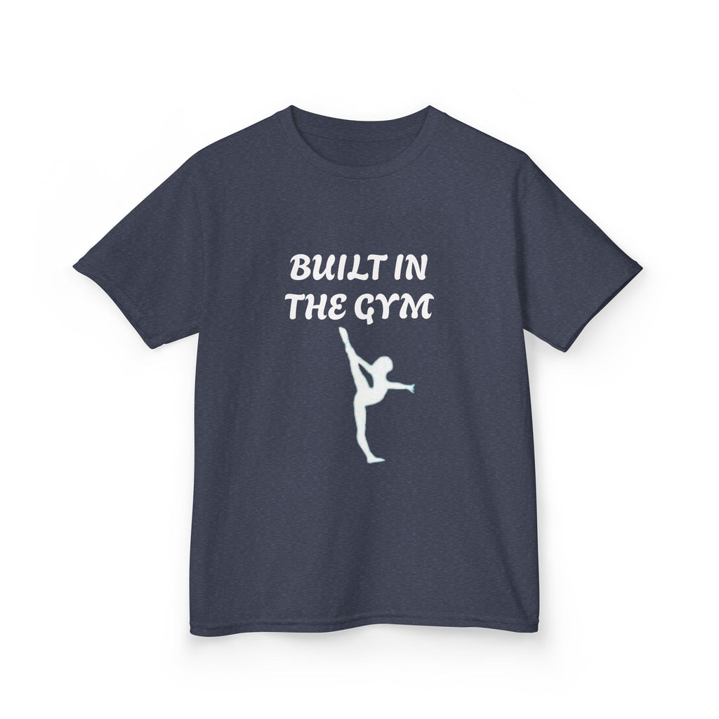 Kids Tee — "Built in the Gym" Gymnastics Shirt
