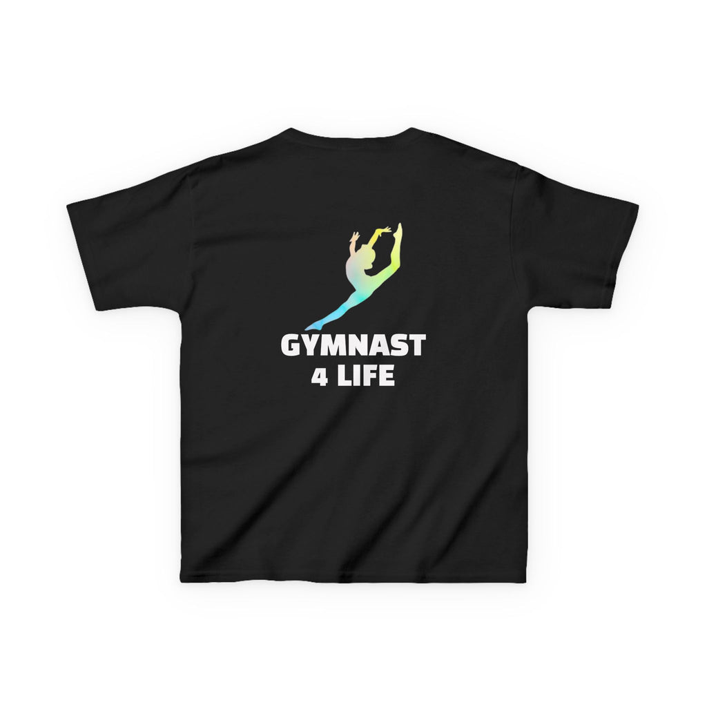 Gymnast Kids Tee — 'Gymnast 4 Life' Gradient Silhouette Shirt