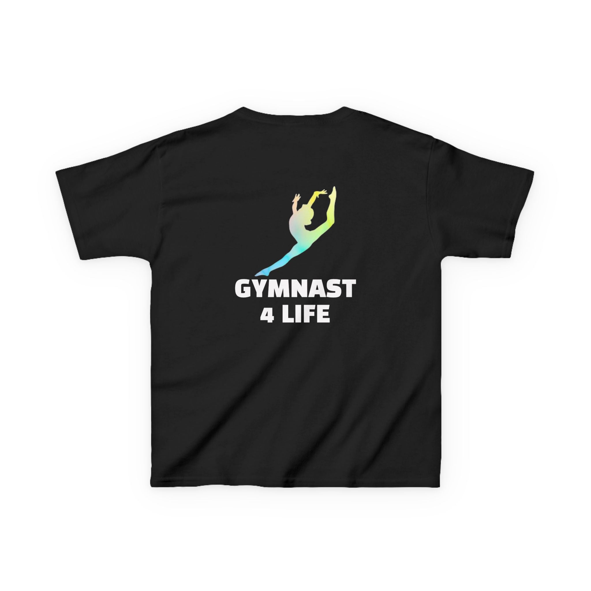 Gymnast Kids Tee — 'Gymnast 4 Life' Gradient Silhouette Shirt