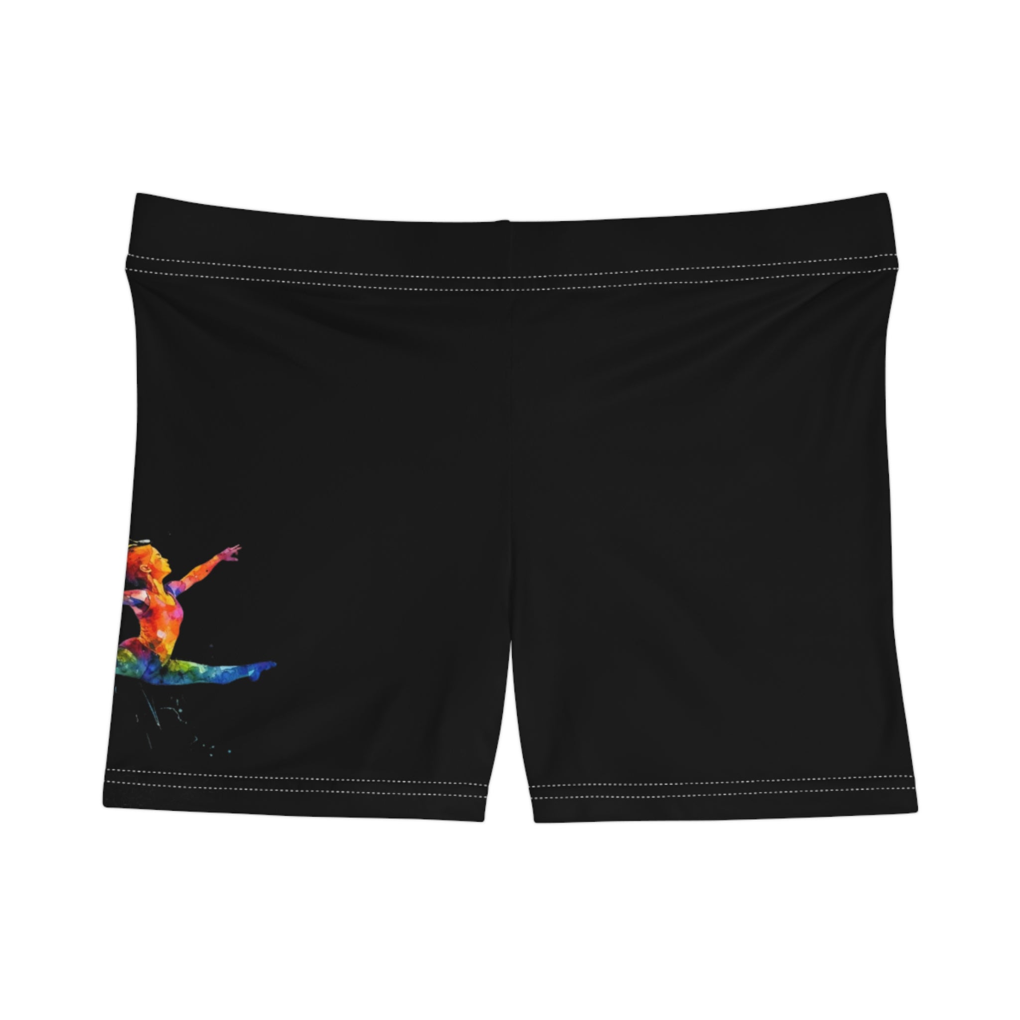 Gymnastics Splash Women's Athletic Shorts — Colorful Print (Adults)