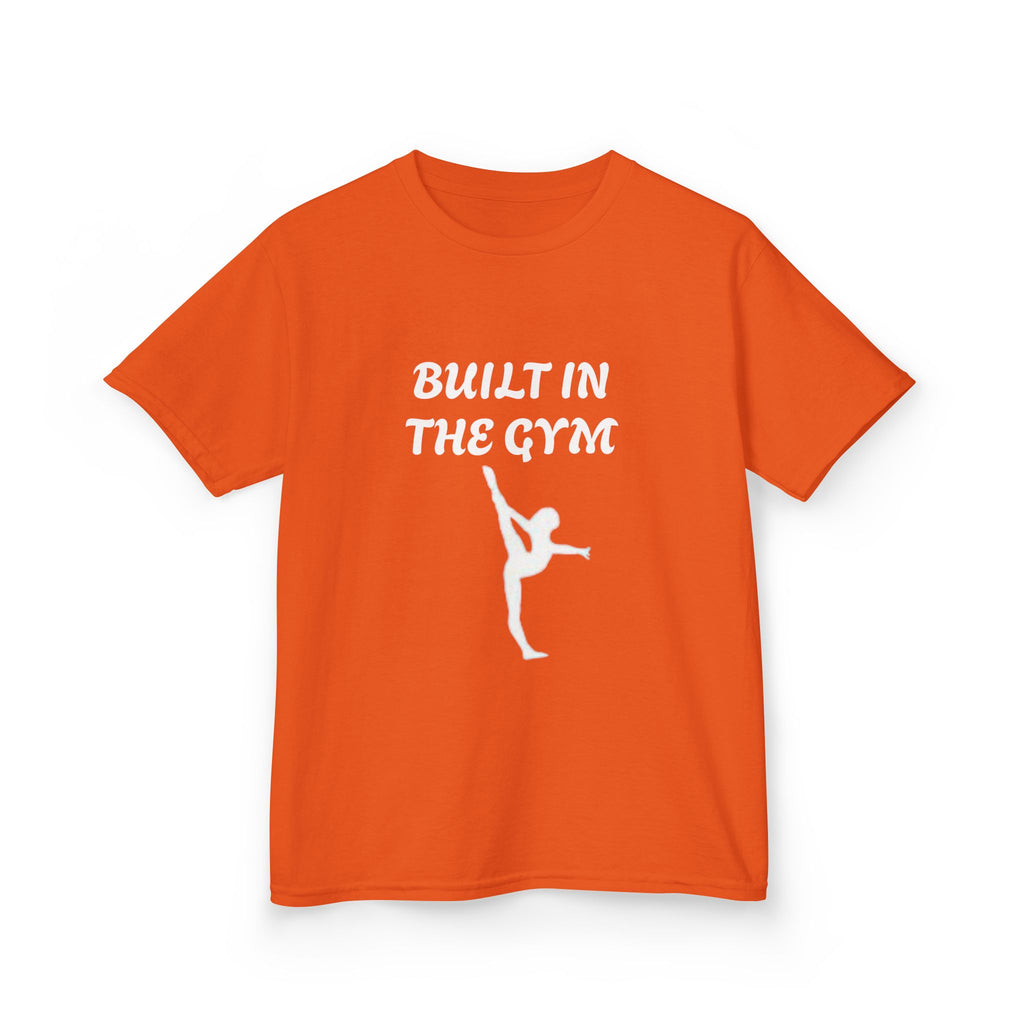 Kids Tee — "Built in the Gym" Gymnastics Shirt
