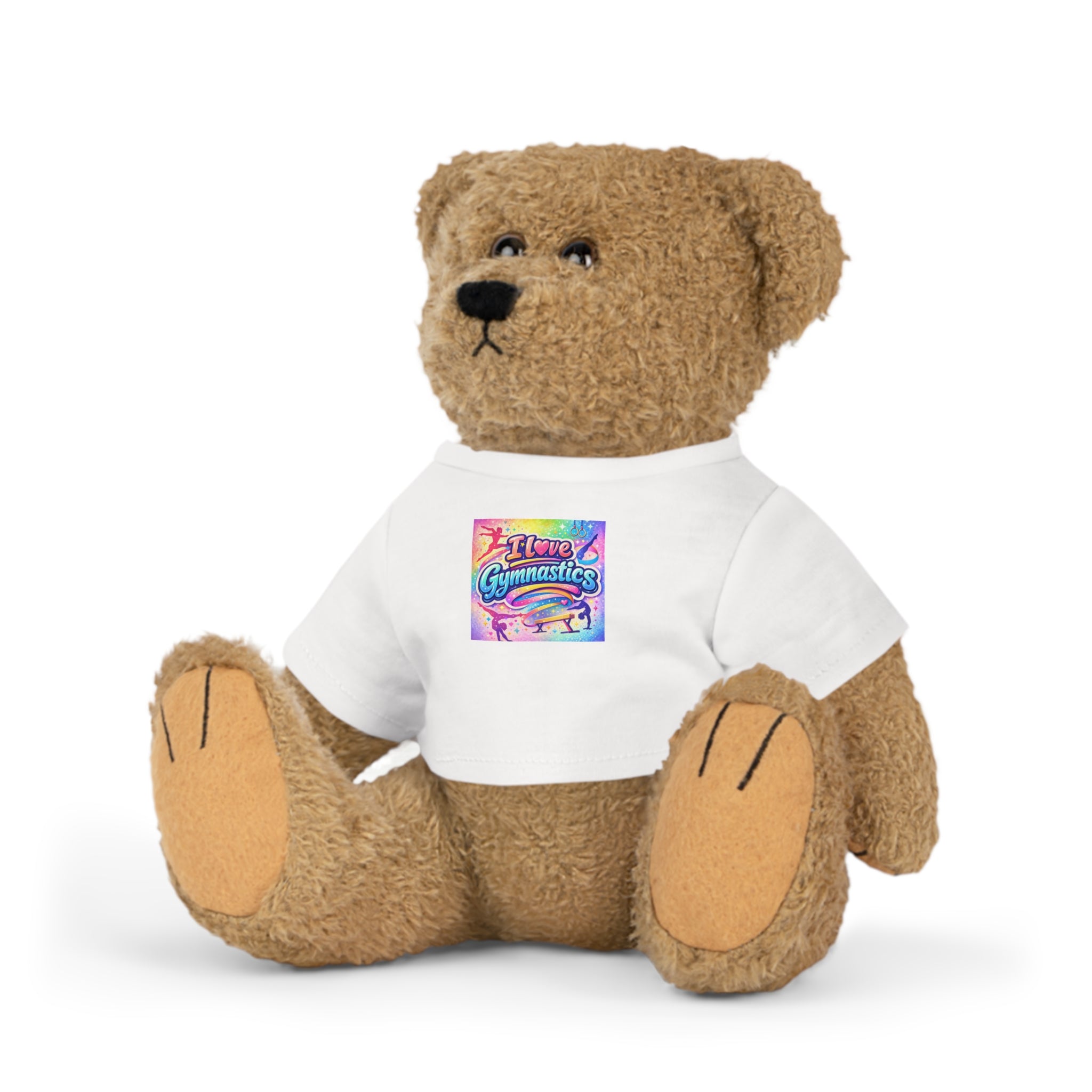 Gymnastics Teddy Bear Plush with 'I Love Gymnastics' T‑Shirt