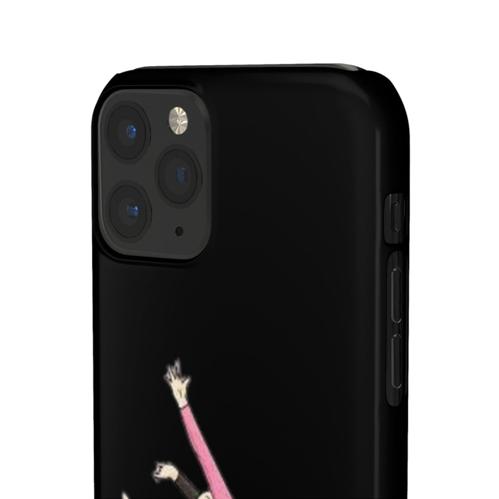 Gymnastics Phone Case — Leaping Girl Snap Case (Black)