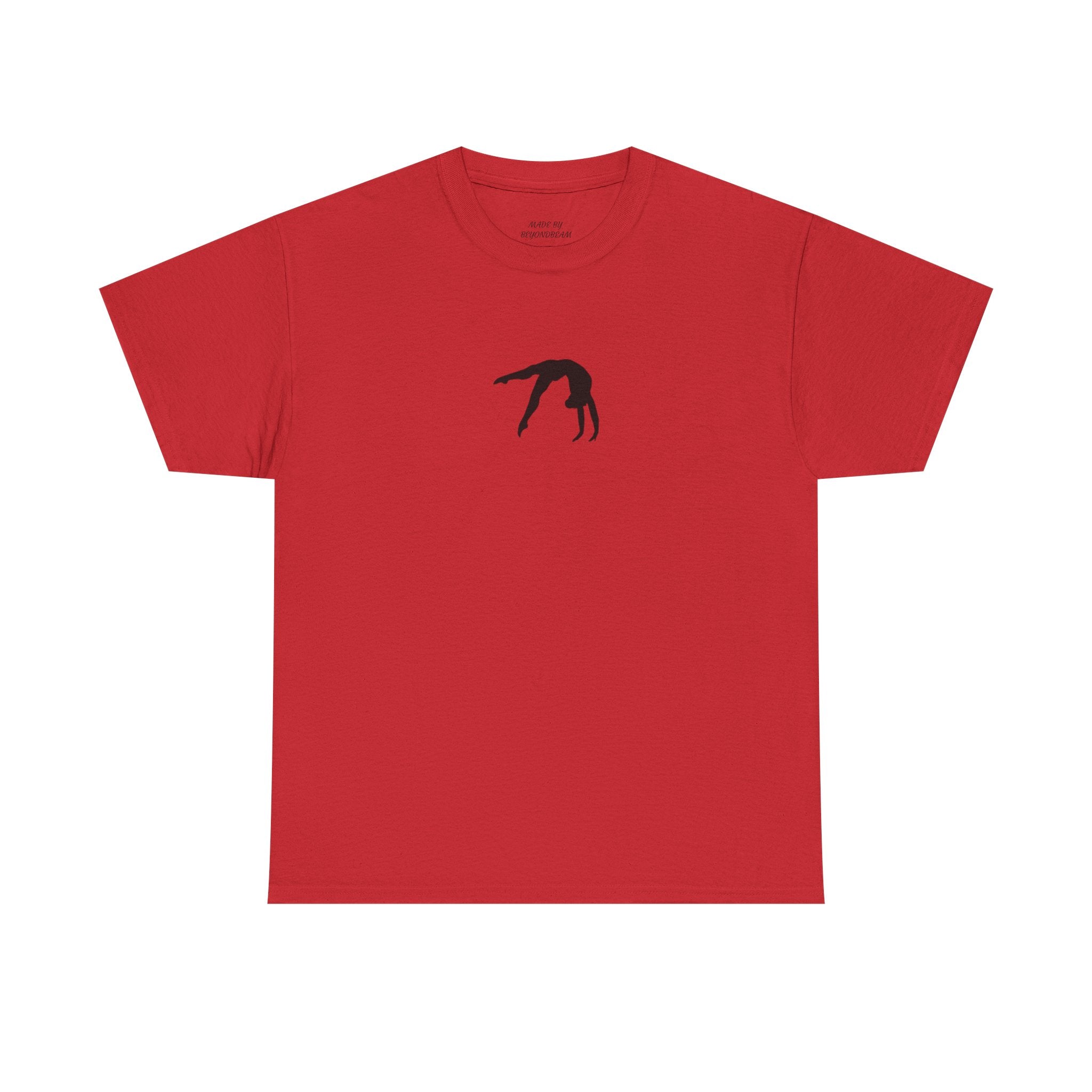 Gymnast Silhouette T-Shirt — Minimal Backbend Design Athletic Tee (Adults)