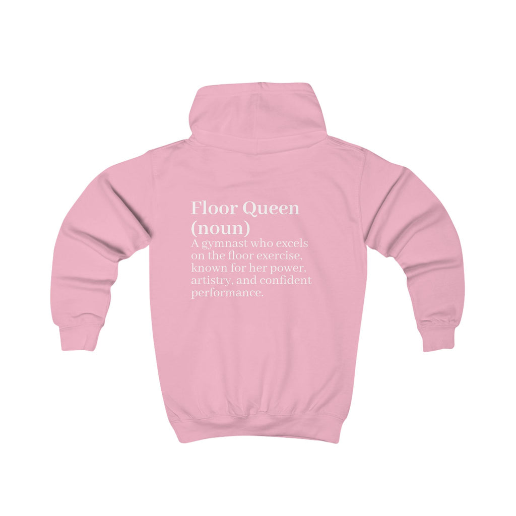 Kids Hoodie - "Floor Queen" Definition Back Print with Custom Name Front