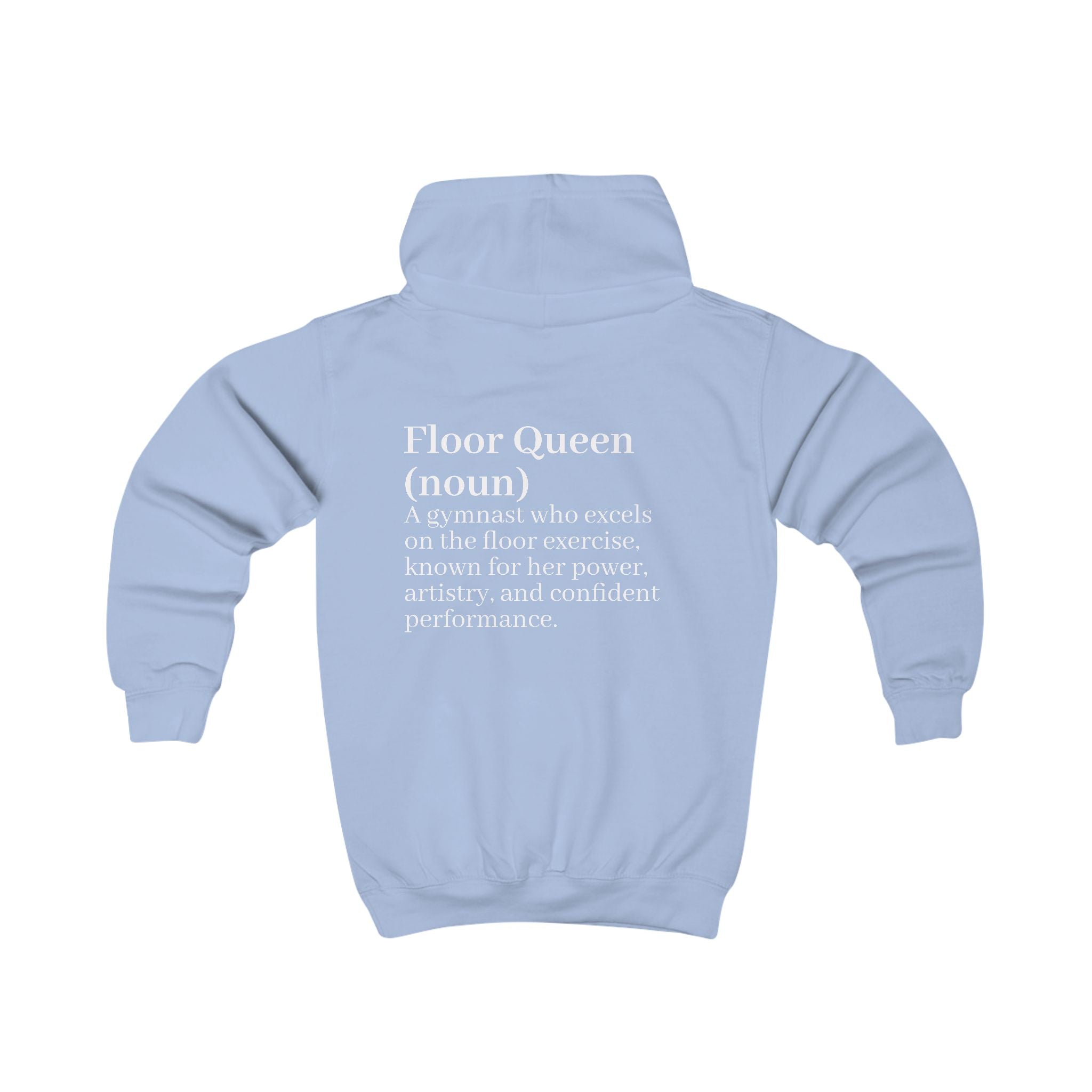 Kids Hoodie - "Floor Queen" Definition Back Print with Custom Name Front