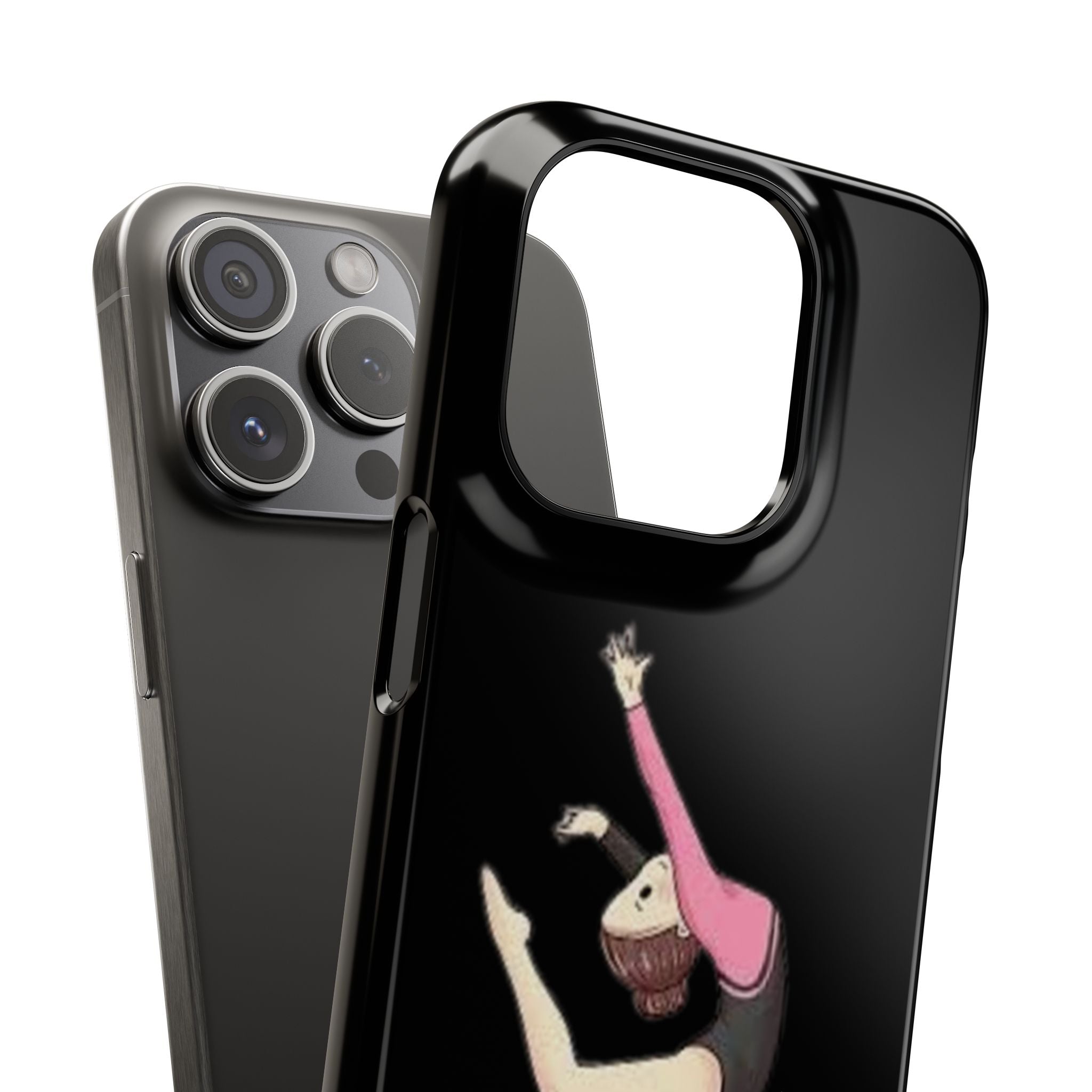 Gymnastics Phone Case — Leaping Girl Snap Case (Black)