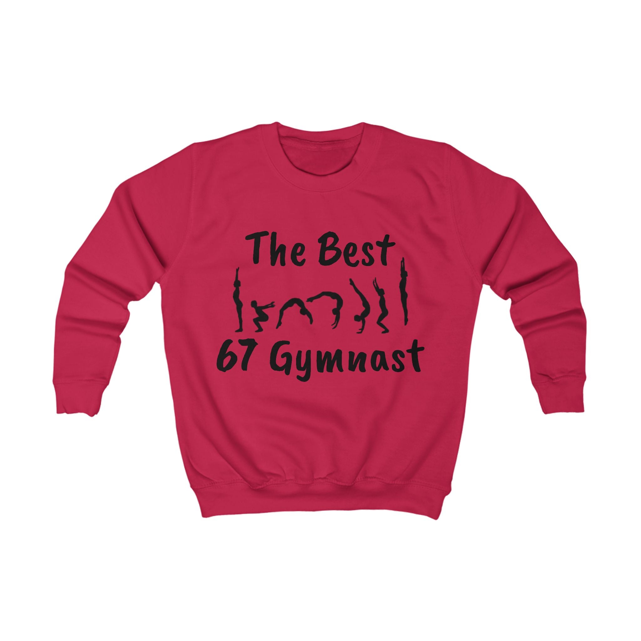 Kids Sweatshirt - "The Best 67 Gymnast" Cute Gymnastics Crewneck for Girls & Boys (Kids)