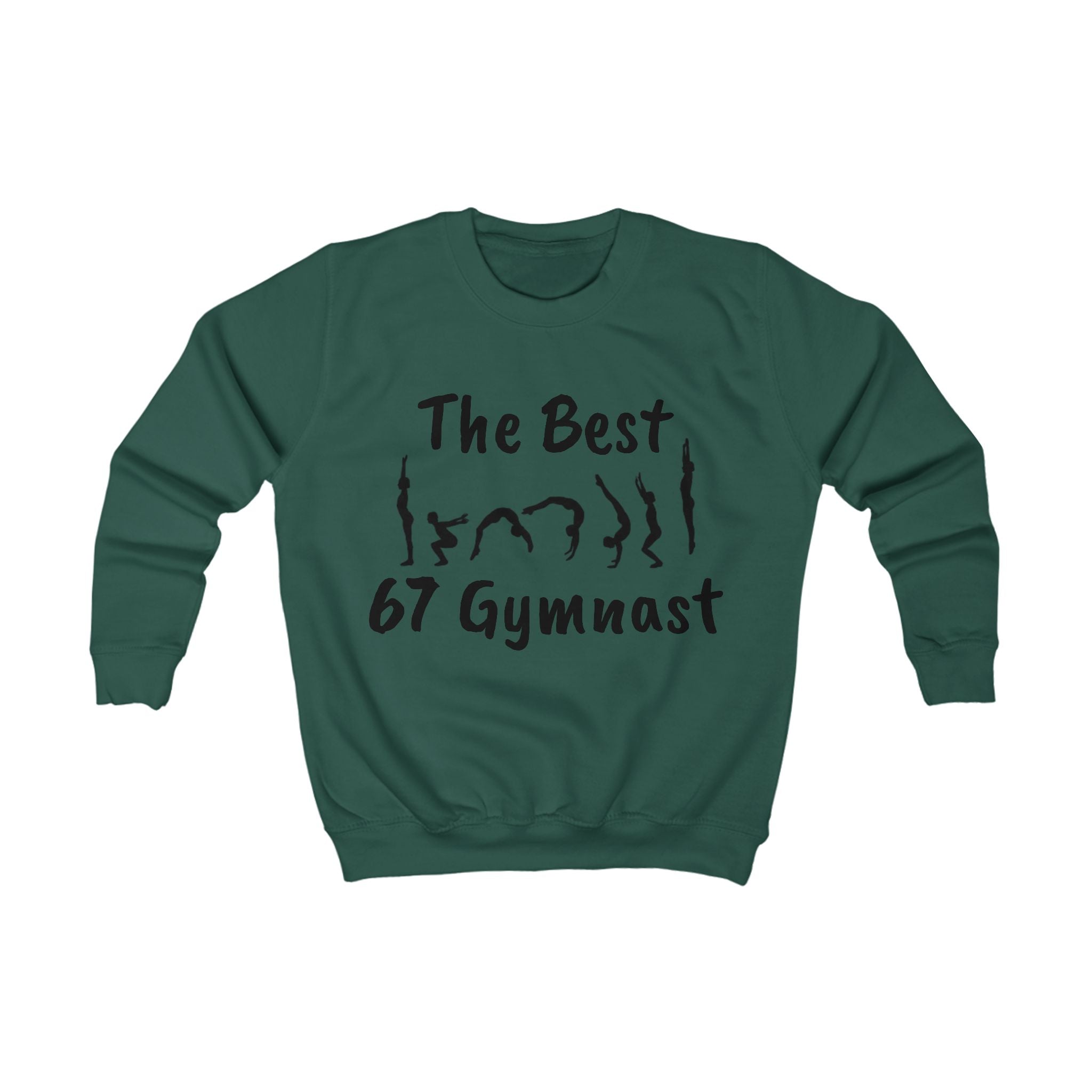 Kids Sweatshirt - "The Best 67 Gymnast" Cute Gymnastics Crewneck for Girls & Boys (Kids)