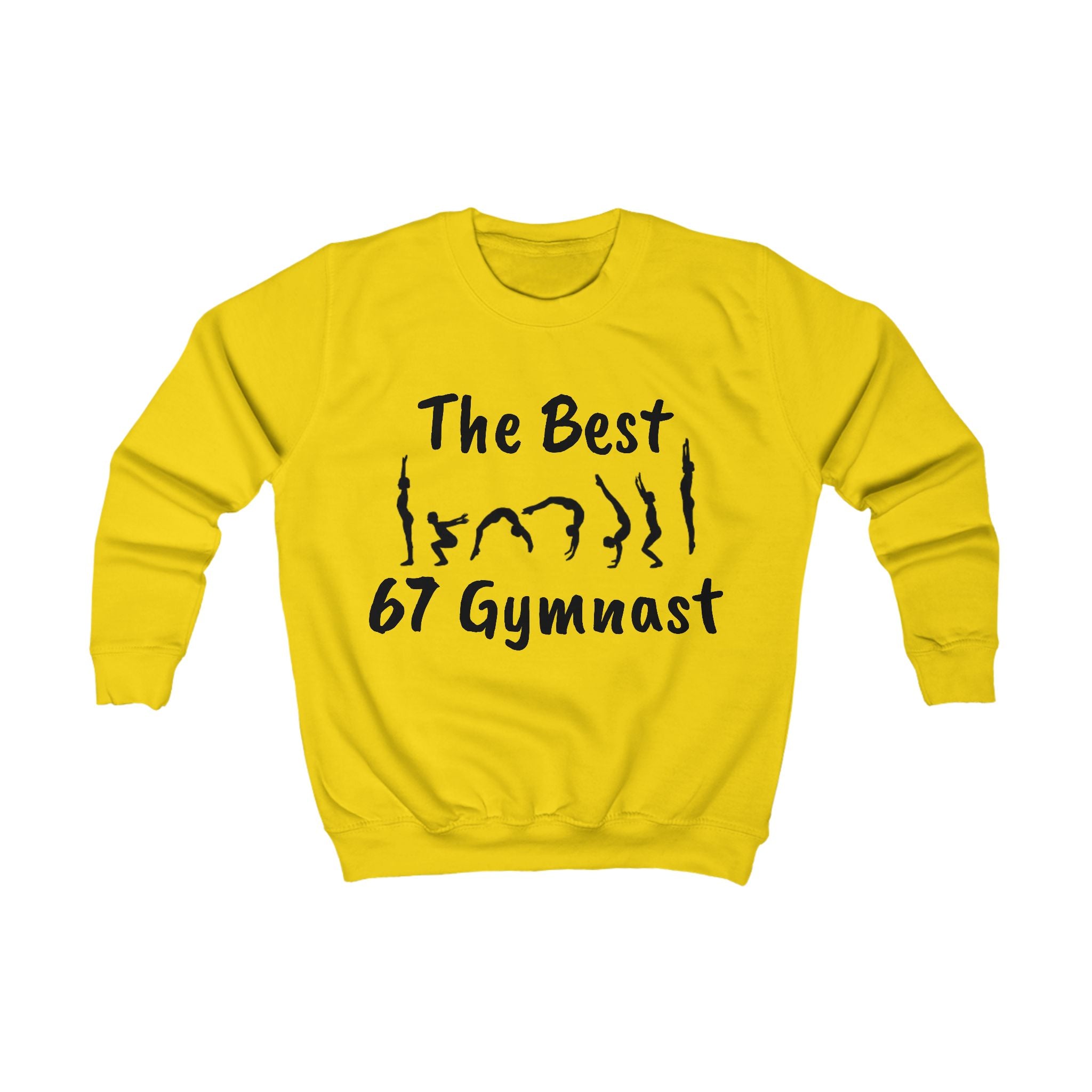 Kids Sweatshirt - "The Best 67 Gymnast" Cute Gymnastics Crewneck for Girls & Boys (Kids)