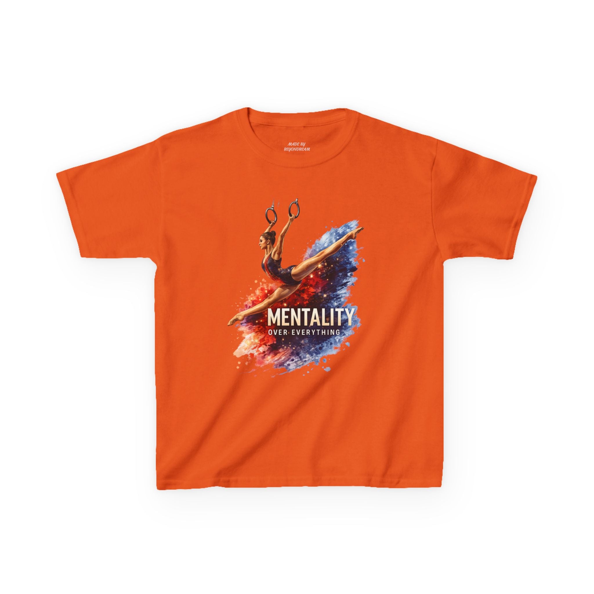 Kids Gymnastics T‑Shirt — 'Mentality: Gymnastics' Colorful Athlete Design