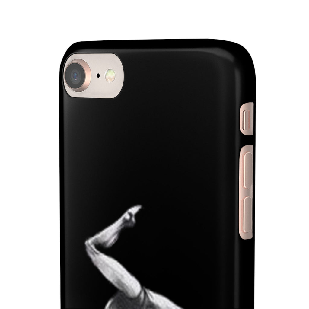 Gymnastics Phone Case — Black Chalk-Style Handstand Design