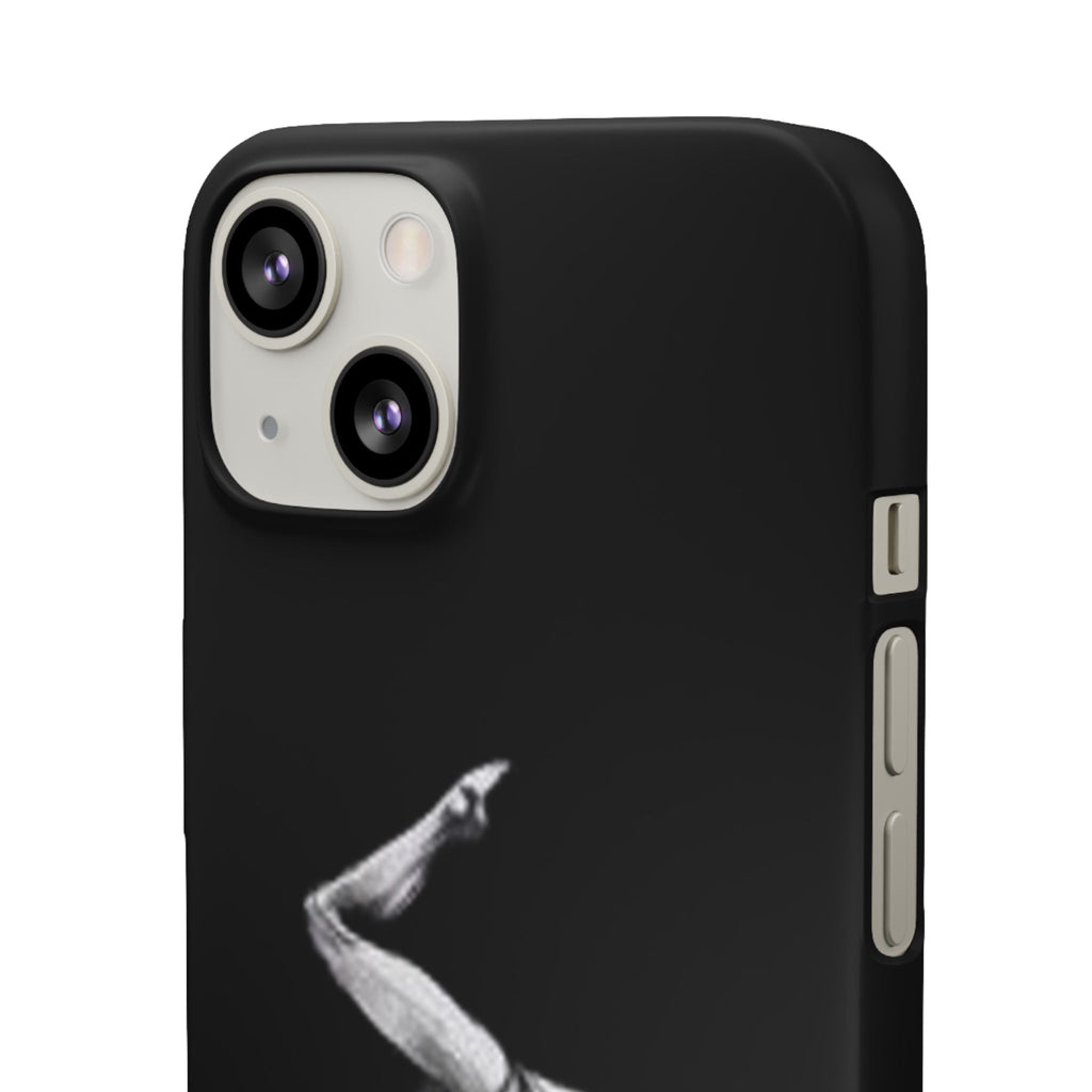 Gymnastics Phone Case — Black Chalk-Style Handstand Design