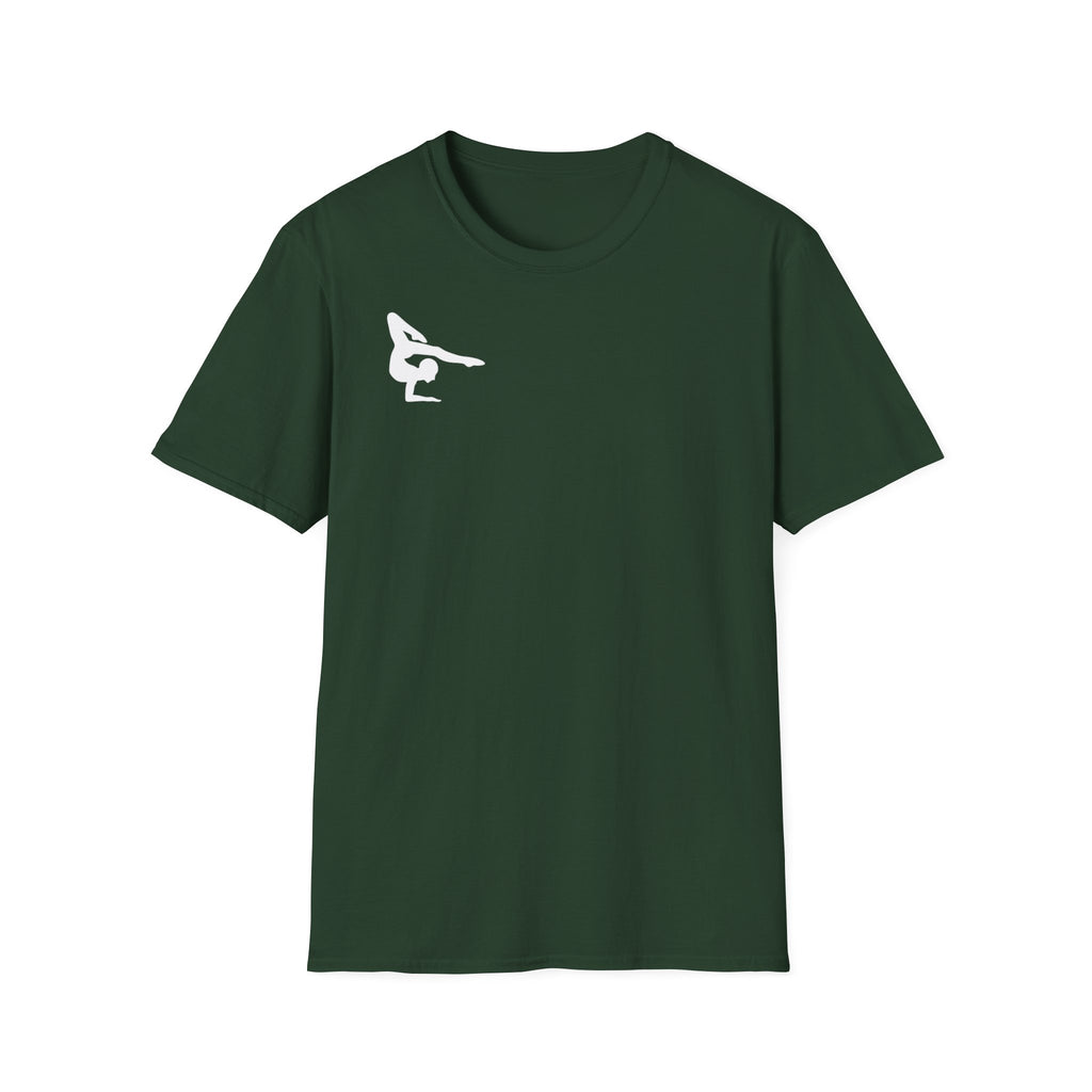 Relentless Gymnastics T-Shirt — Back Silhouette Athletic Tee (Adults)