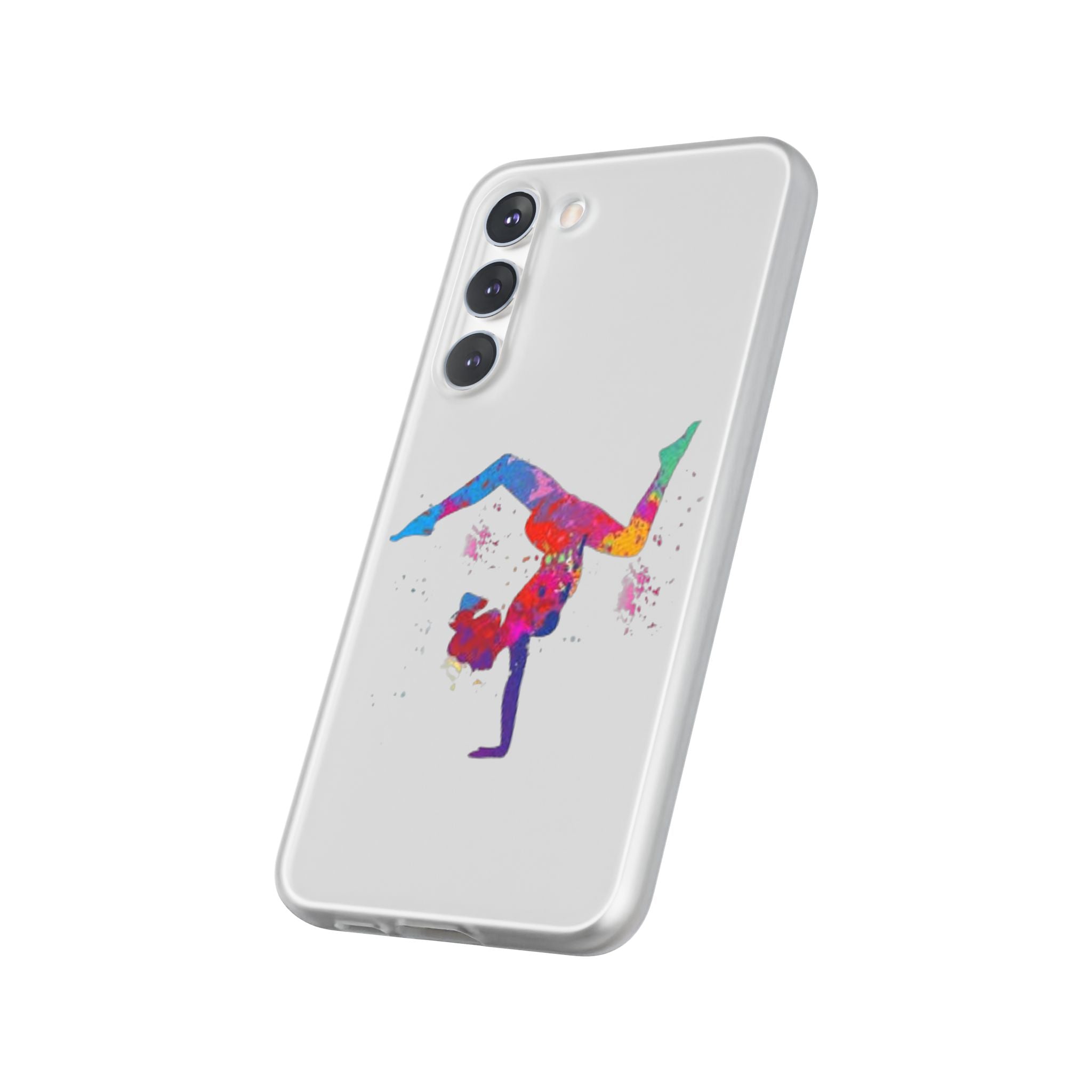 Gymnast Silhouette Phone Case – Colorful Acrobat Watercolor iPhone Cover