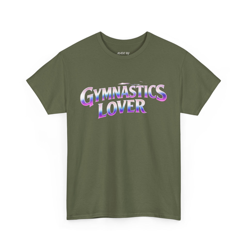 Adults Gymnastics Lover Tee — Retro Iridescent Graphic T-Shirt for Gymnastics Fans