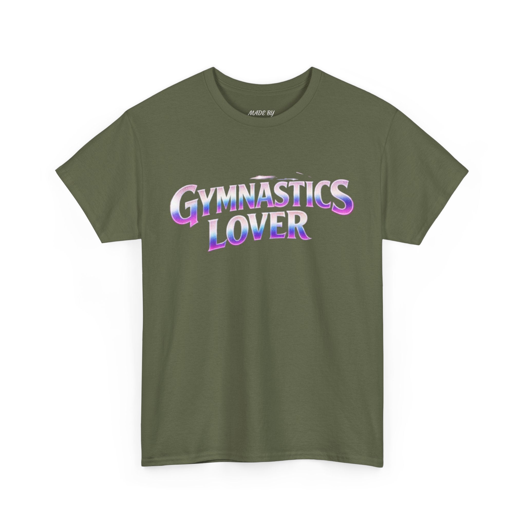 Adults Gymnastics Lover Tee — Retro Iridescent Graphic T-Shirt for Gymnastics Fans
