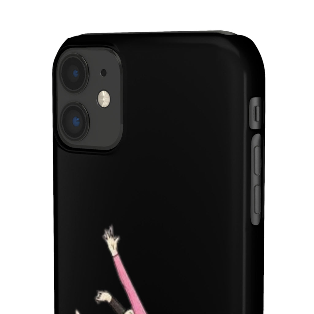 Gymnastics Phone Case — Leaping Girl Snap Case (Black)