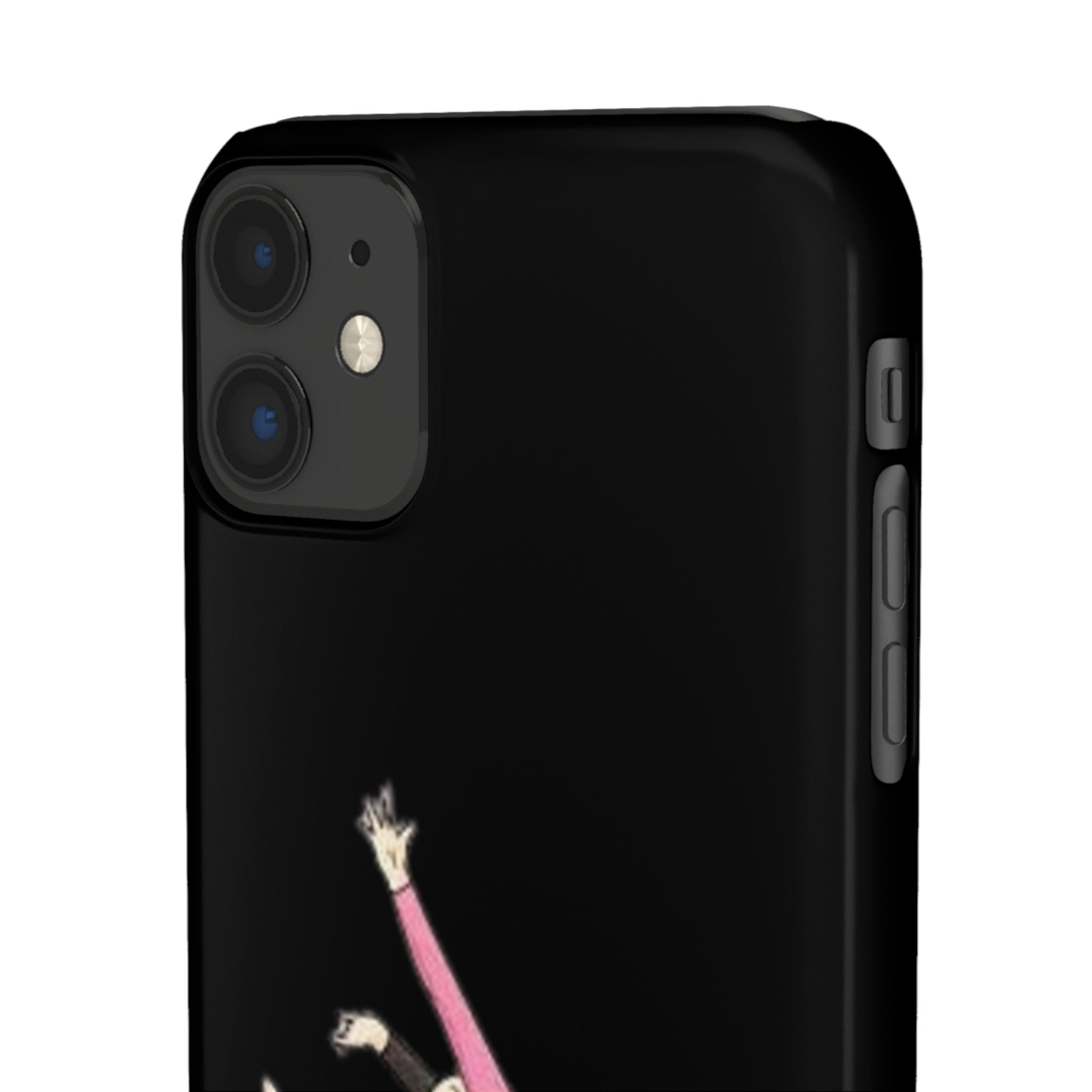 Gymnastics Phone Case — Leaping Girl Snap Case (Black)