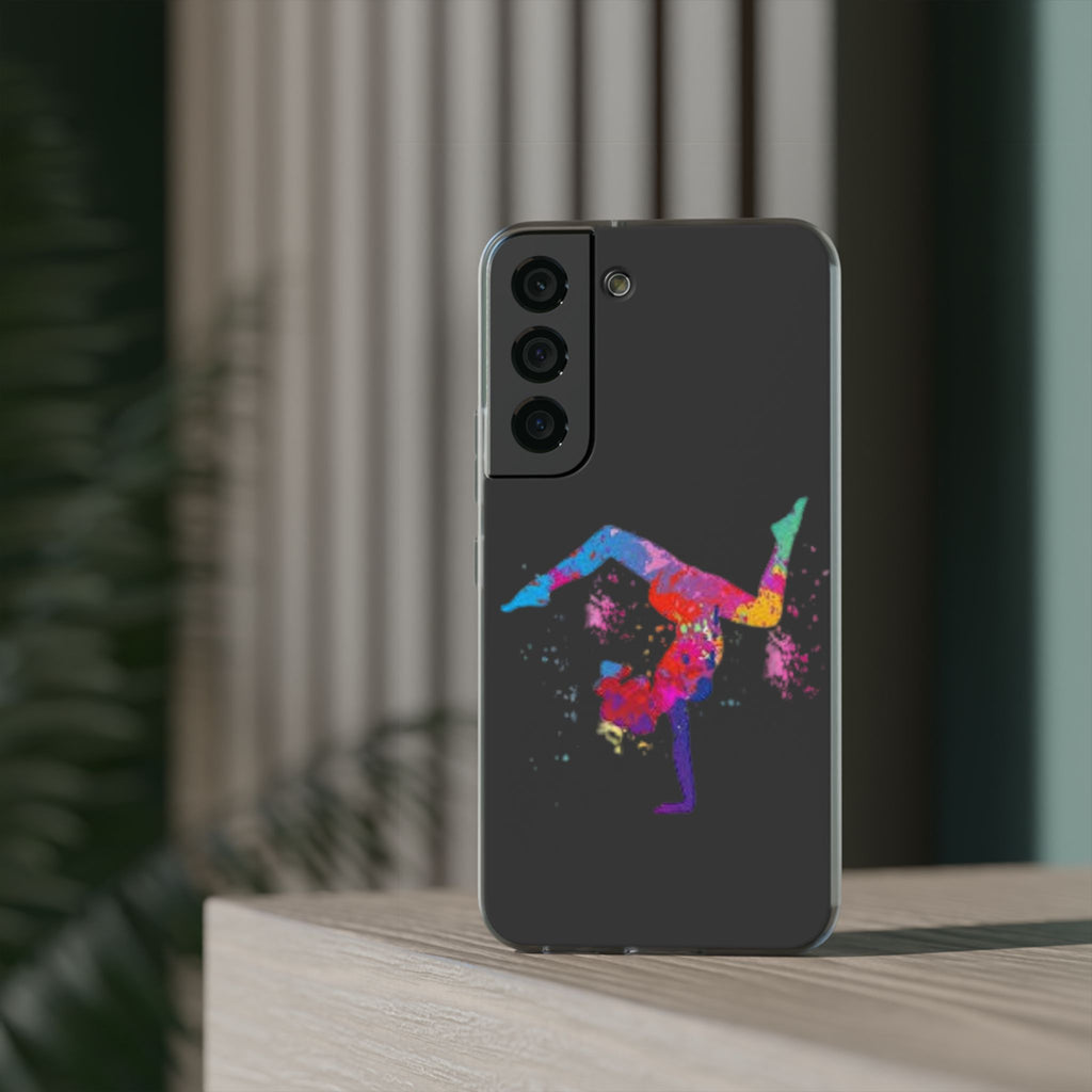 Gymnast Silhouette Phone Case – Colorful Acrobat Watercolor iPhone Cover
