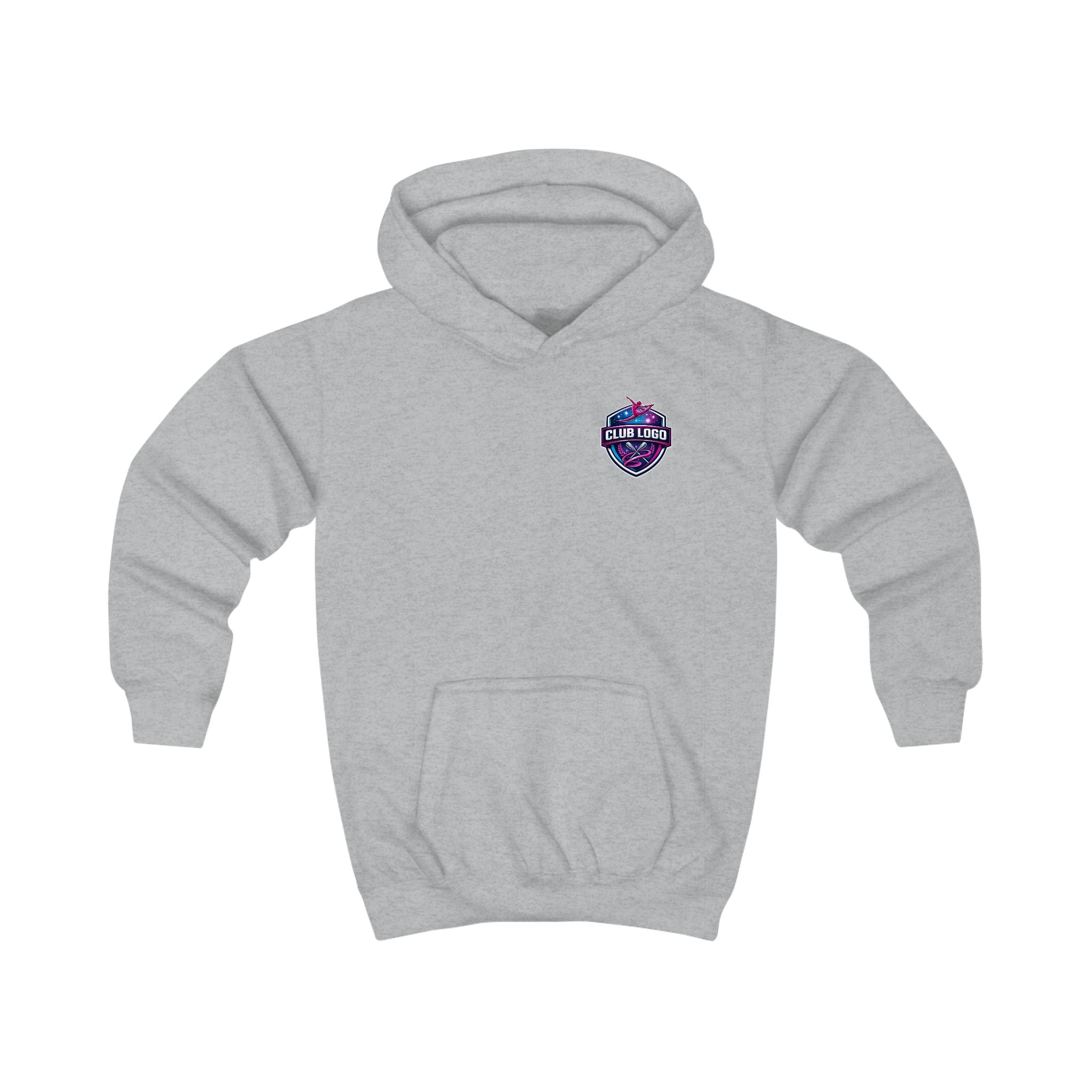 Personalized Club Logo Kids Gymnast Hoodie – Personalized "GYMNAST" Backprint