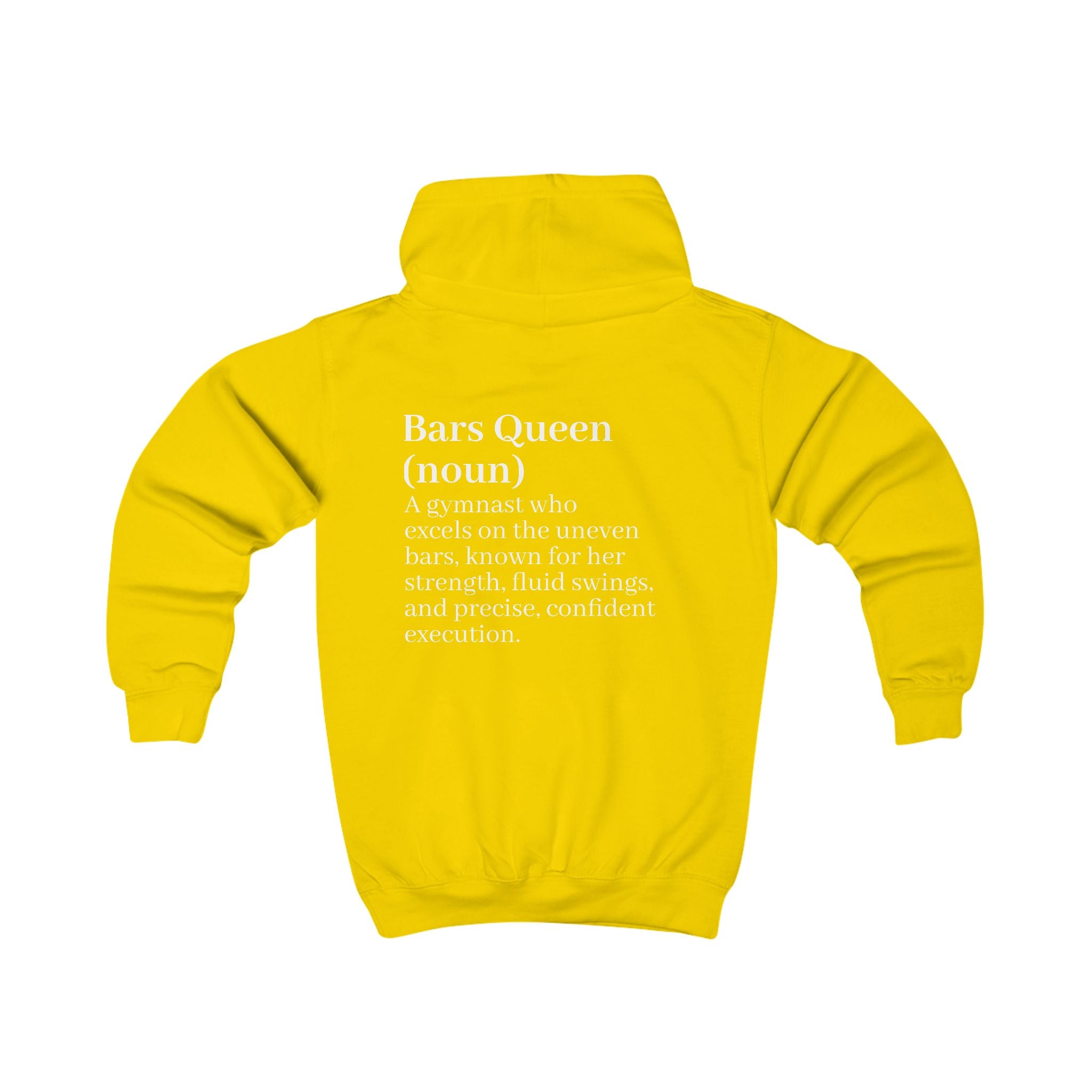 Custom Kids Hoodie — Personalized "Bars Queen" Gymnastics Hoodie (Name Option)