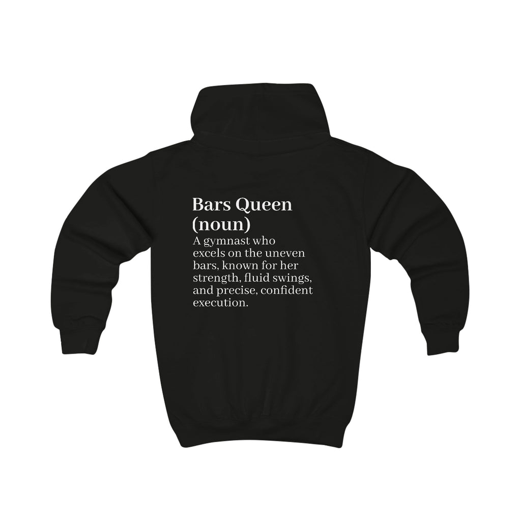 Custom Kids Hoodie — Personalized "Bars Queen" Gymnastics Hoodie (Name Option)