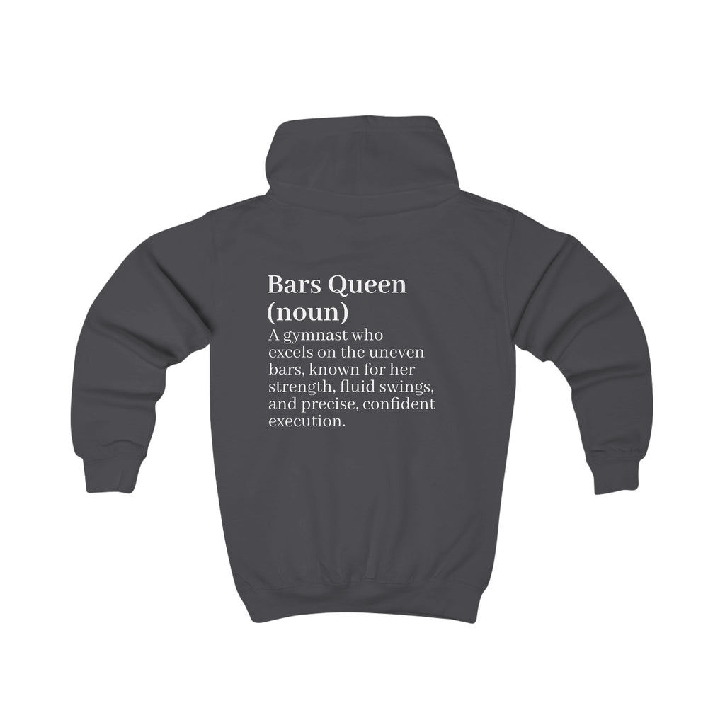 Custom Kids Hoodie — Personalized "Bars Queen" Gymnastics Hoodie (Name Option)