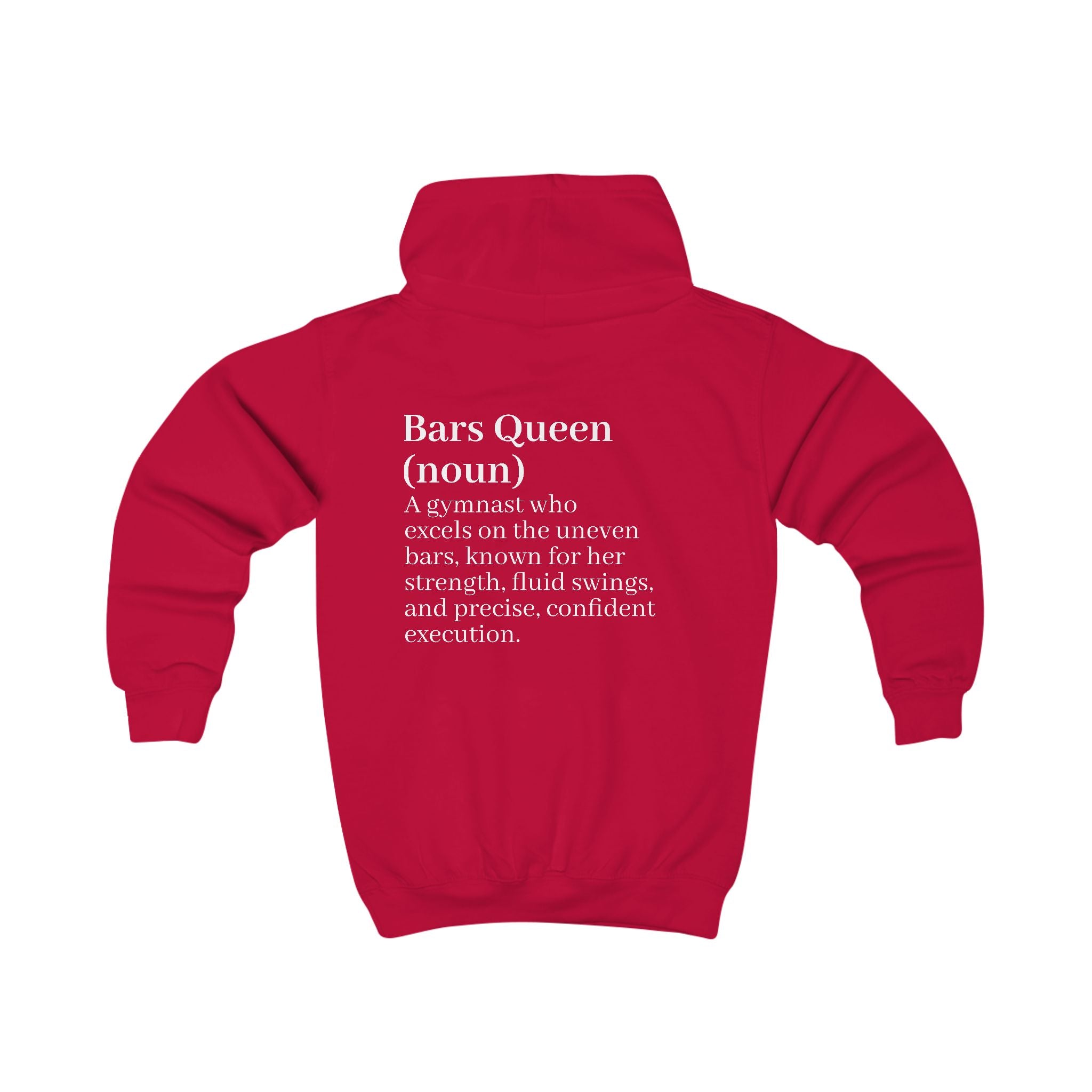 Custom Kids Hoodie — Personalized "Bars Queen" Gymnastics Hoodie (Name Option)