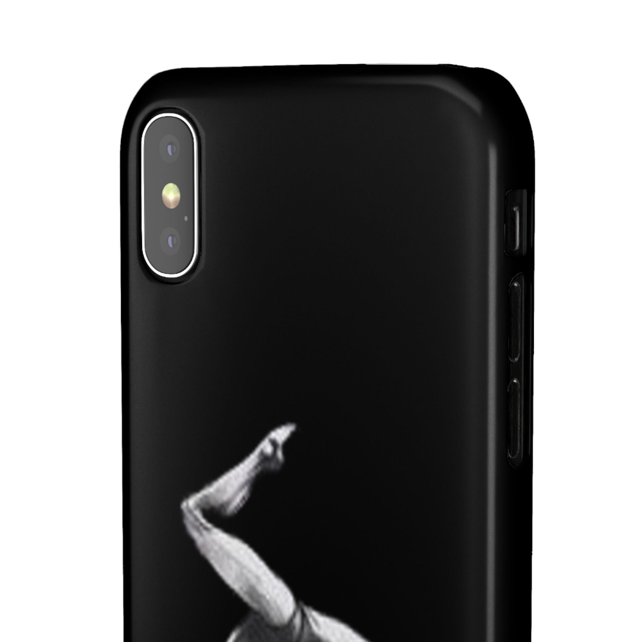 Gymnastics Phone Case — Black Chalk-Style Handstand Design