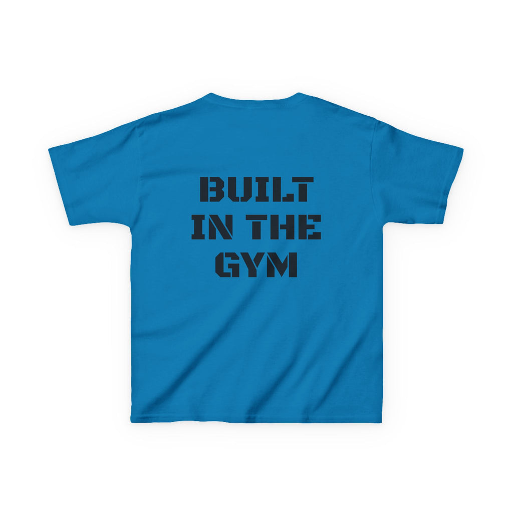 Kids Tee — "Built in the Gym" Motivational Fitness Shirt