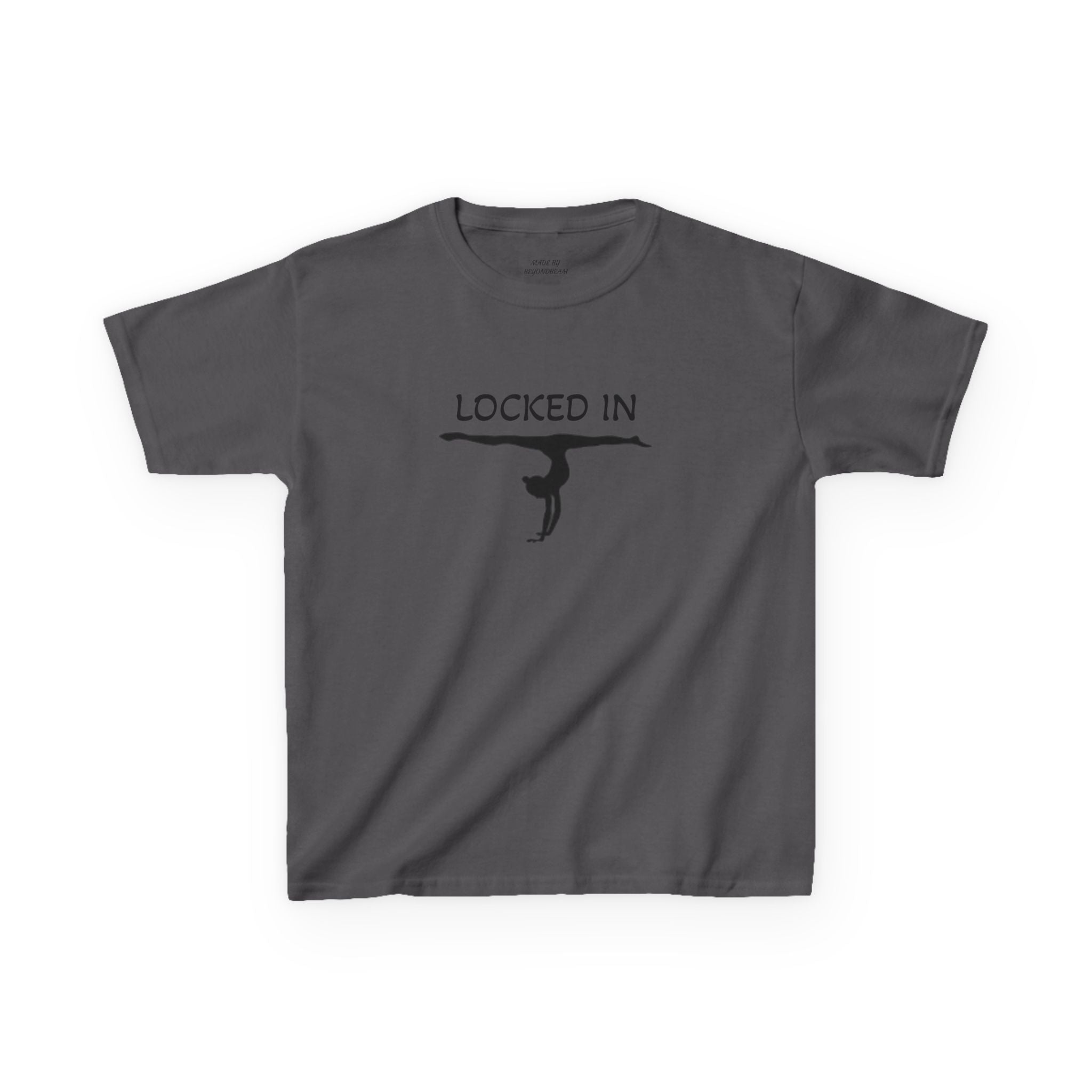 Kids Gymnastics T‑Shirt — "Stay Locked In" Balance Beam Design