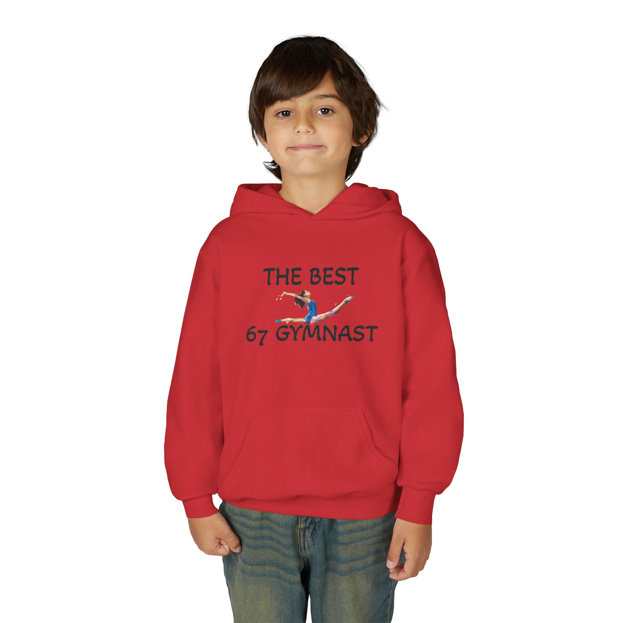 Youth Gymnast Hoodie — "The Best 67 Gymnast" Cute Gymnastics Sweatshirt (Kids)