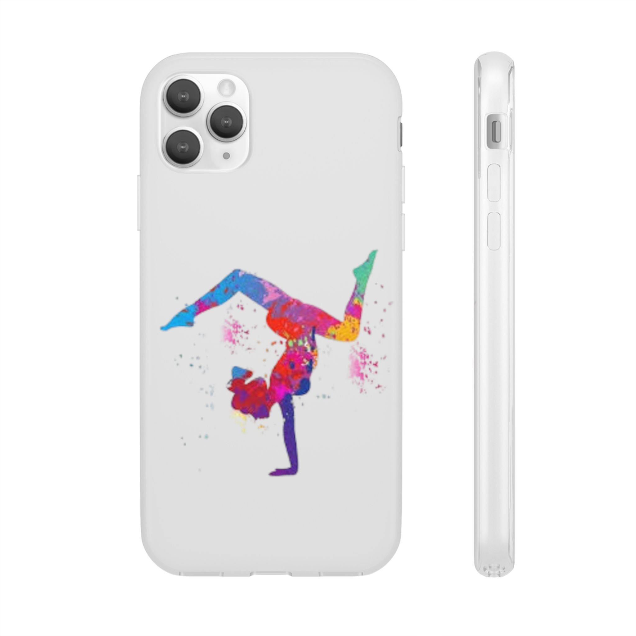 Gymnast Silhouette Phone Case – Colorful Acrobat Watercolor iPhone Cover