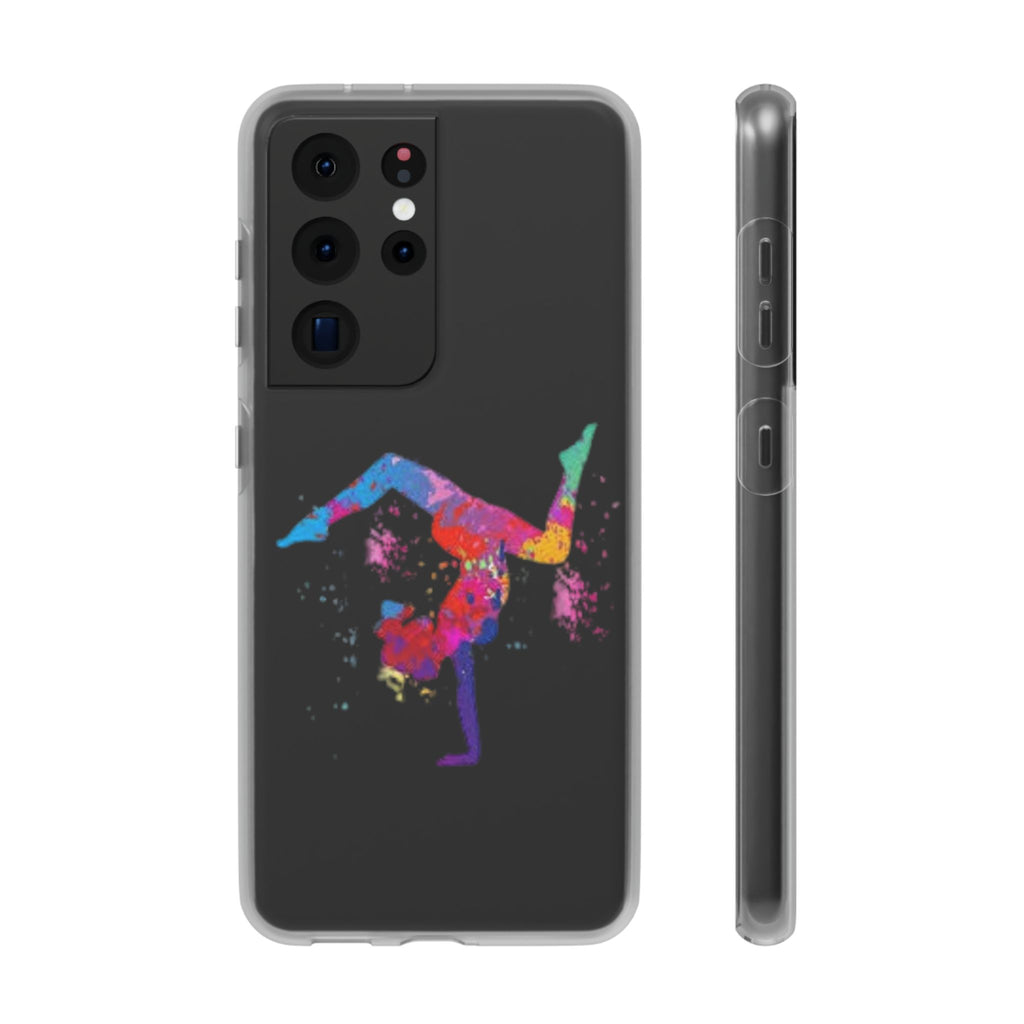 Gymnast Silhouette Phone Case – Colorful Acrobat Watercolor iPhone Cover