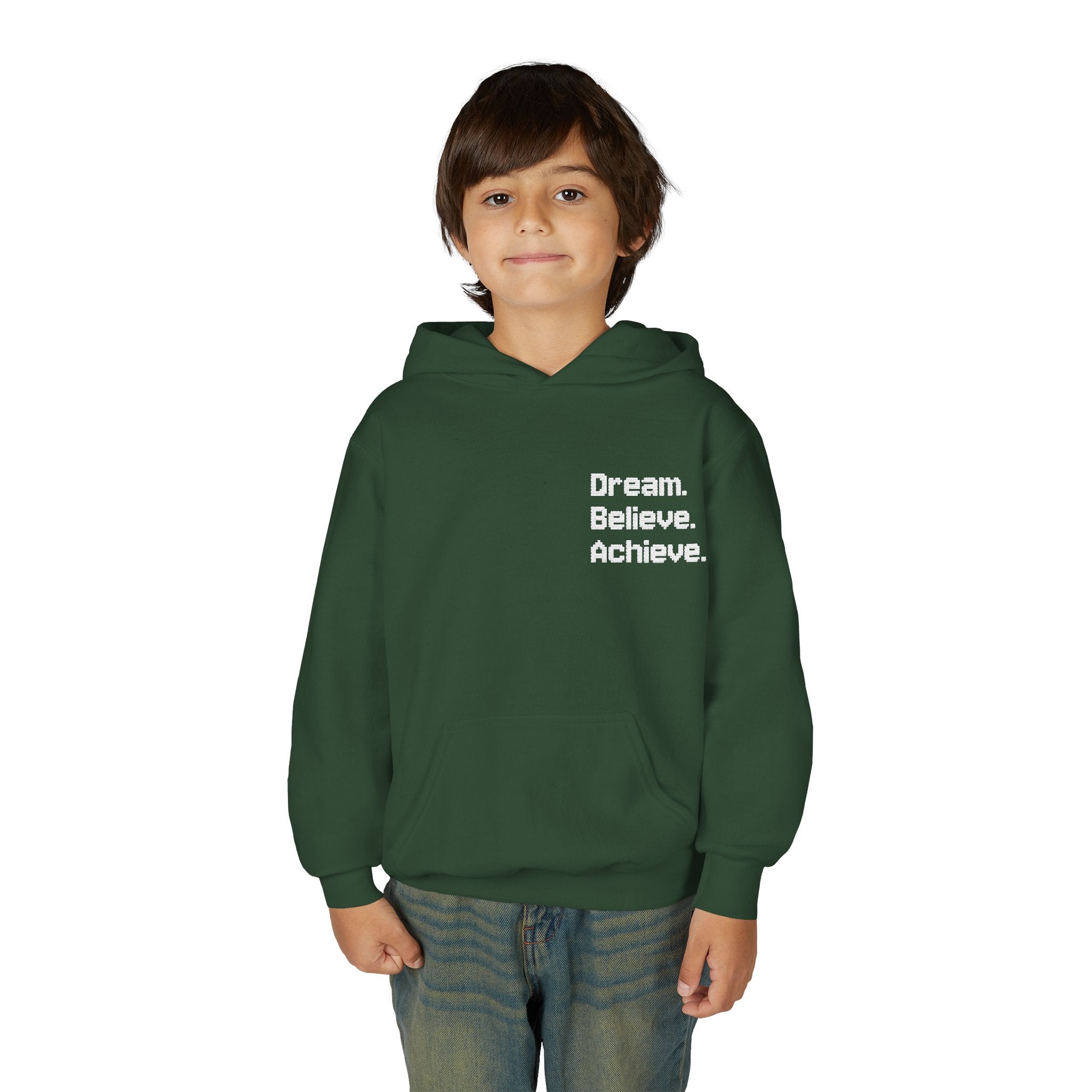 Inspirational Youth Hoodie - Dream Believe Achieve (Kids)