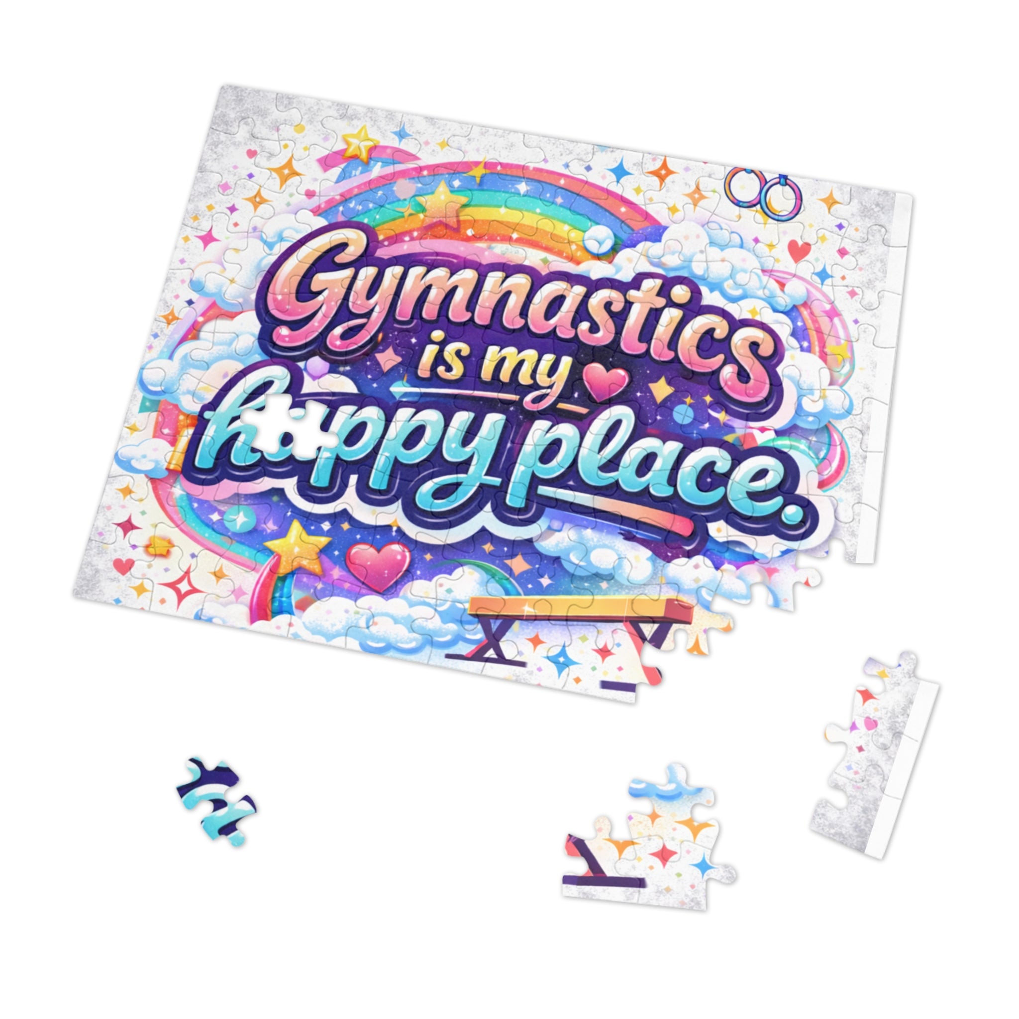 Gymnastics Is My Happy Place Jigsaw Puzzle (with Tin)