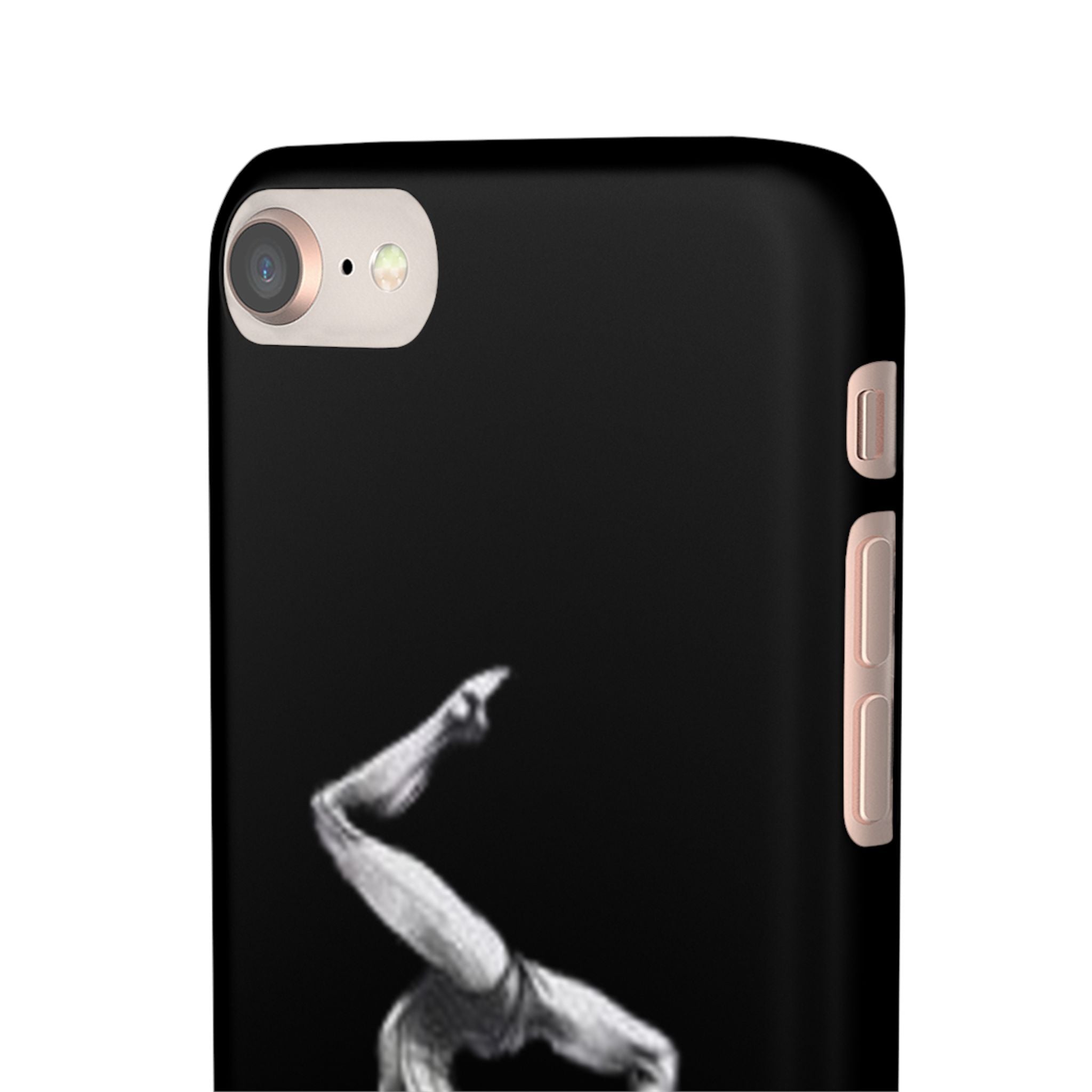 Coach Gymnastics Phone Case — Black Snap Phone Cover with Gymnast Silhouette