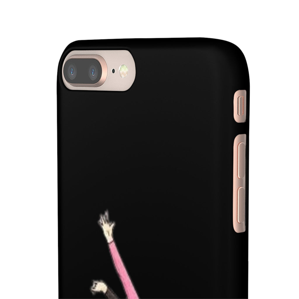Gymnastics Phone Case — Leaping Girl Snap Case (Black)