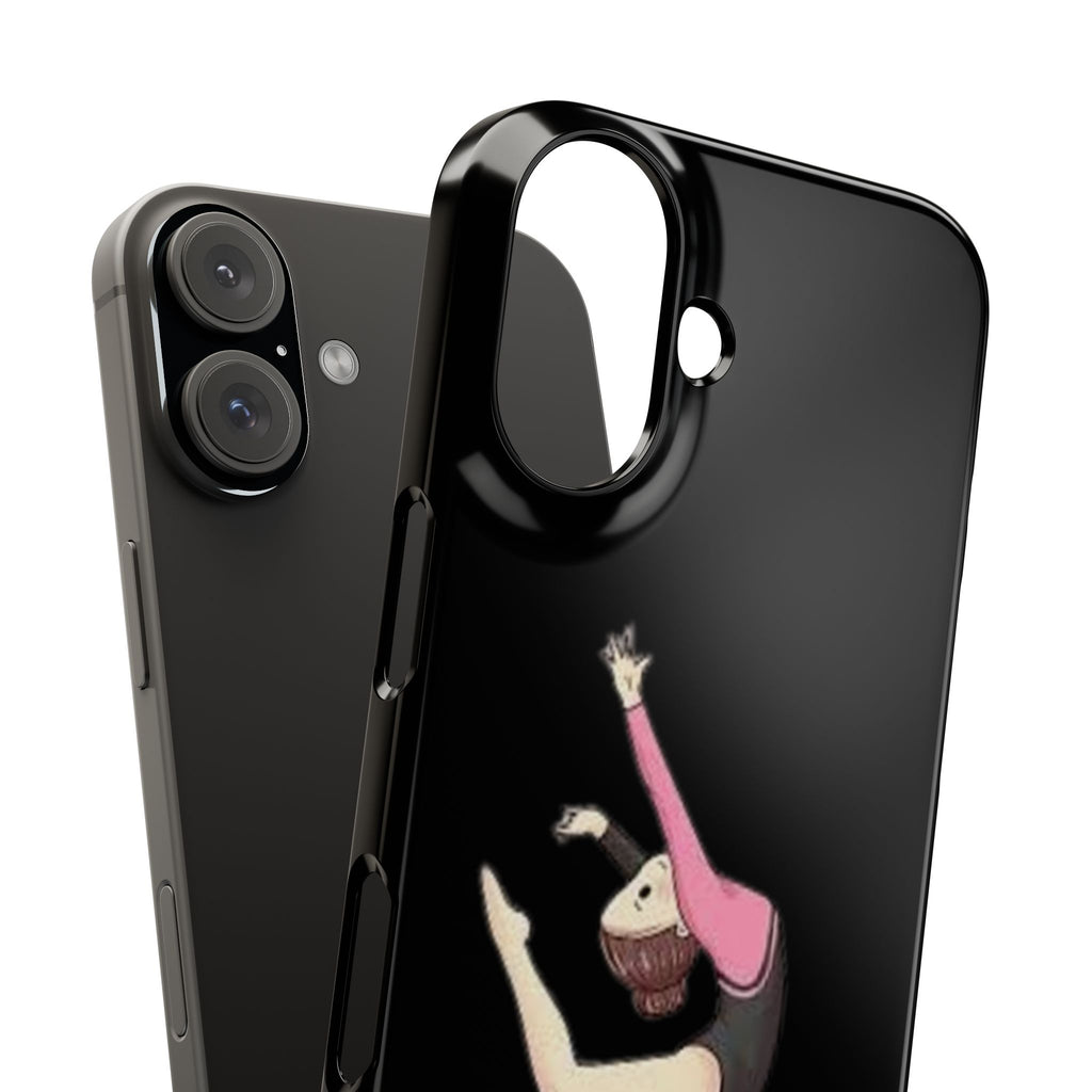 Gymnastics Phone Case — Leaping Girl Snap Case (Black)